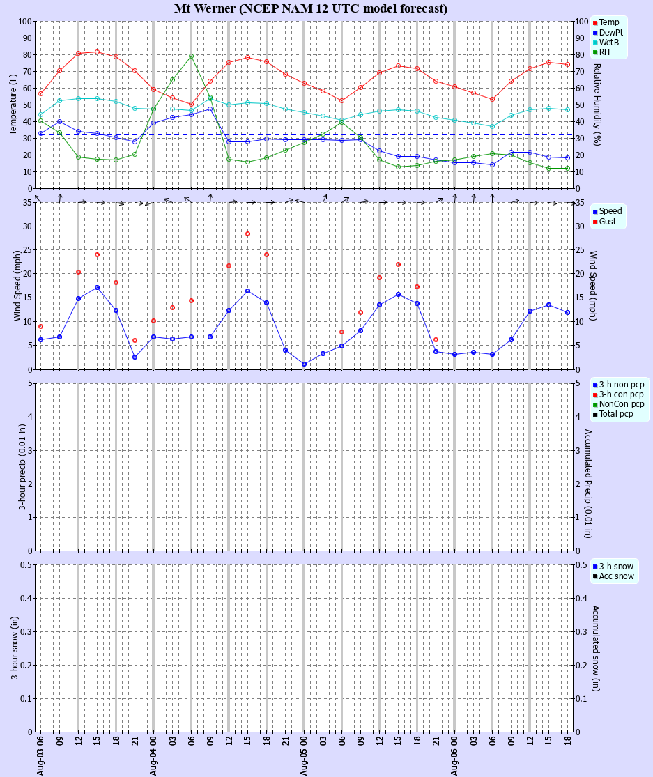 Latest NAM forecast