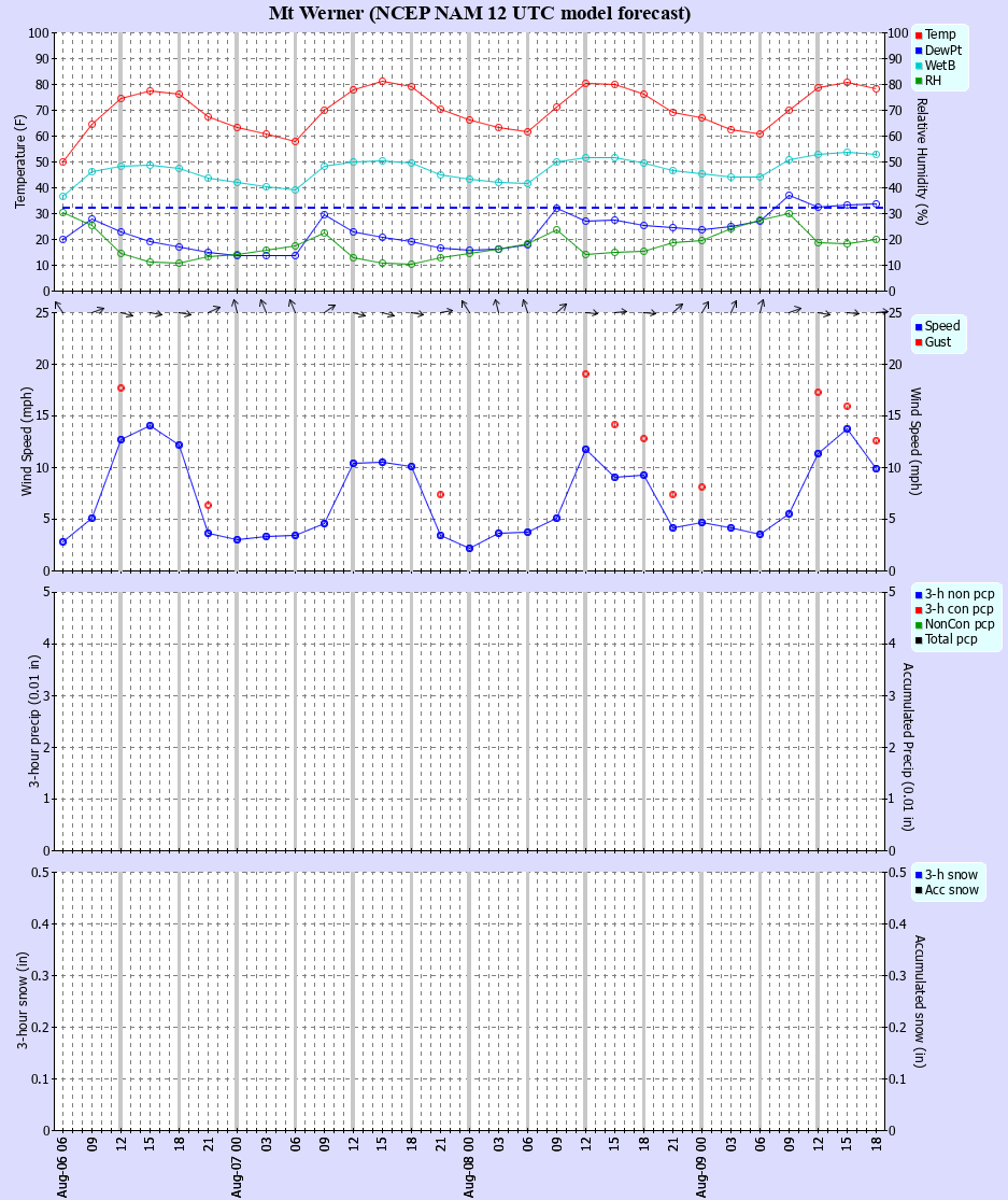 Latest NAM forecast