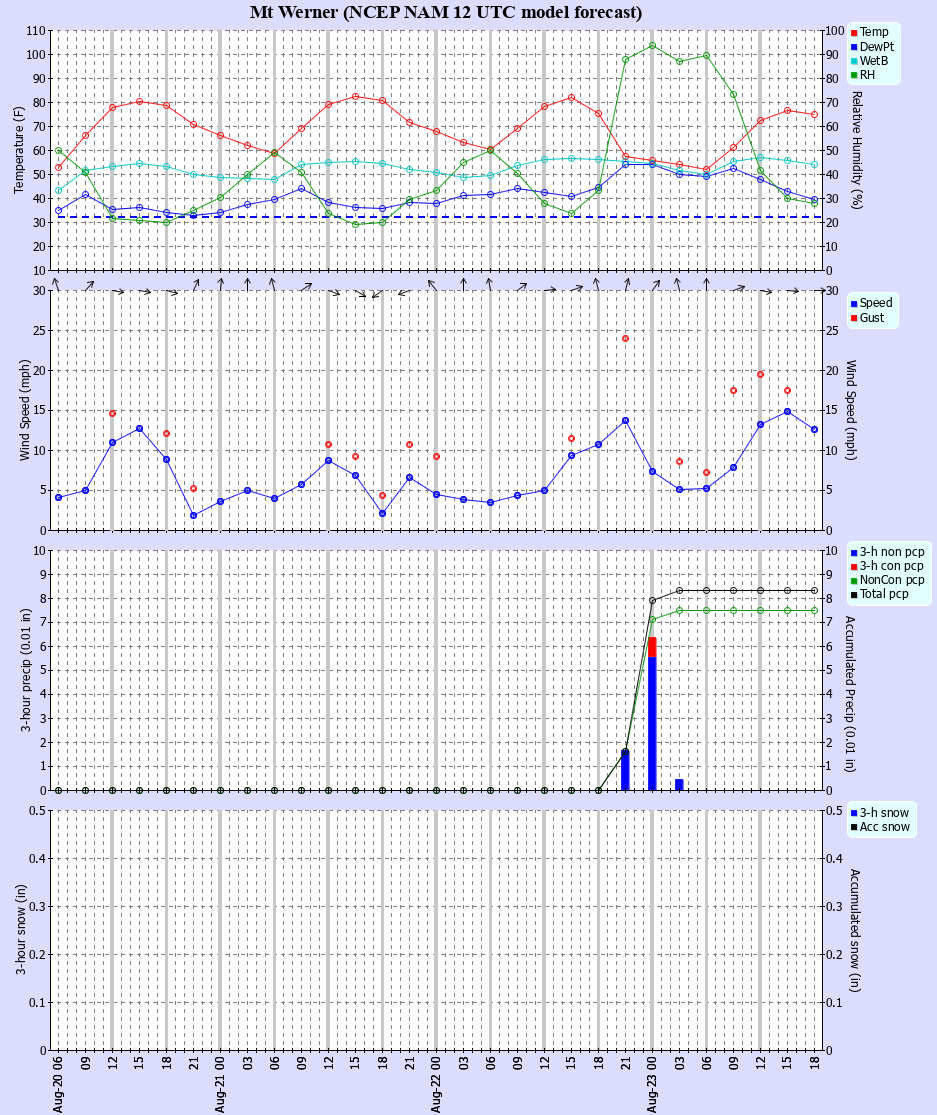 Latest NAM forecast