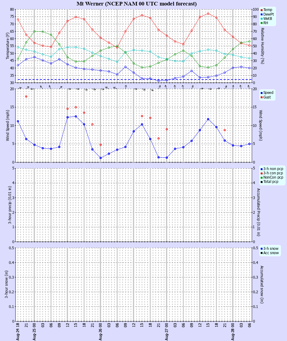 Latest NAM forecast