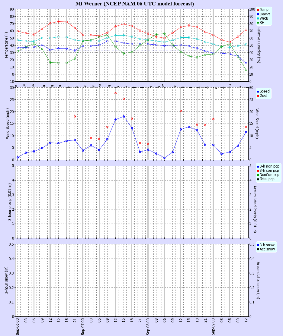 Latest NAM forecast