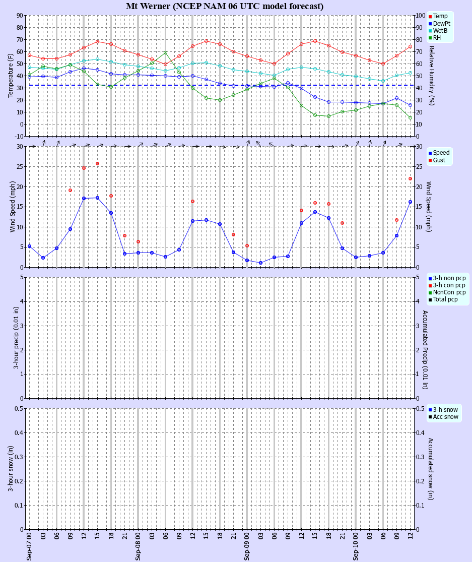 Latest NAM forecast