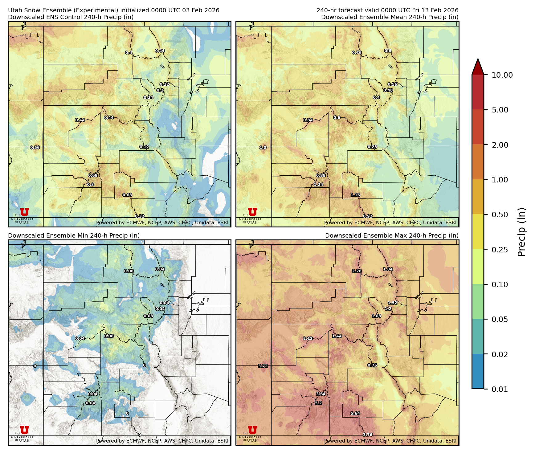 Click to enlarge the NAEFS precipitation Latest NAEFS total precipitation forecast