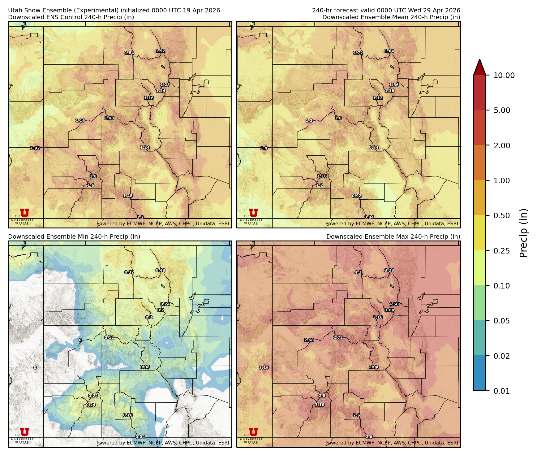 Click to enlarge the NAEFS precipitation Latest NAEFS total precipitation forecast