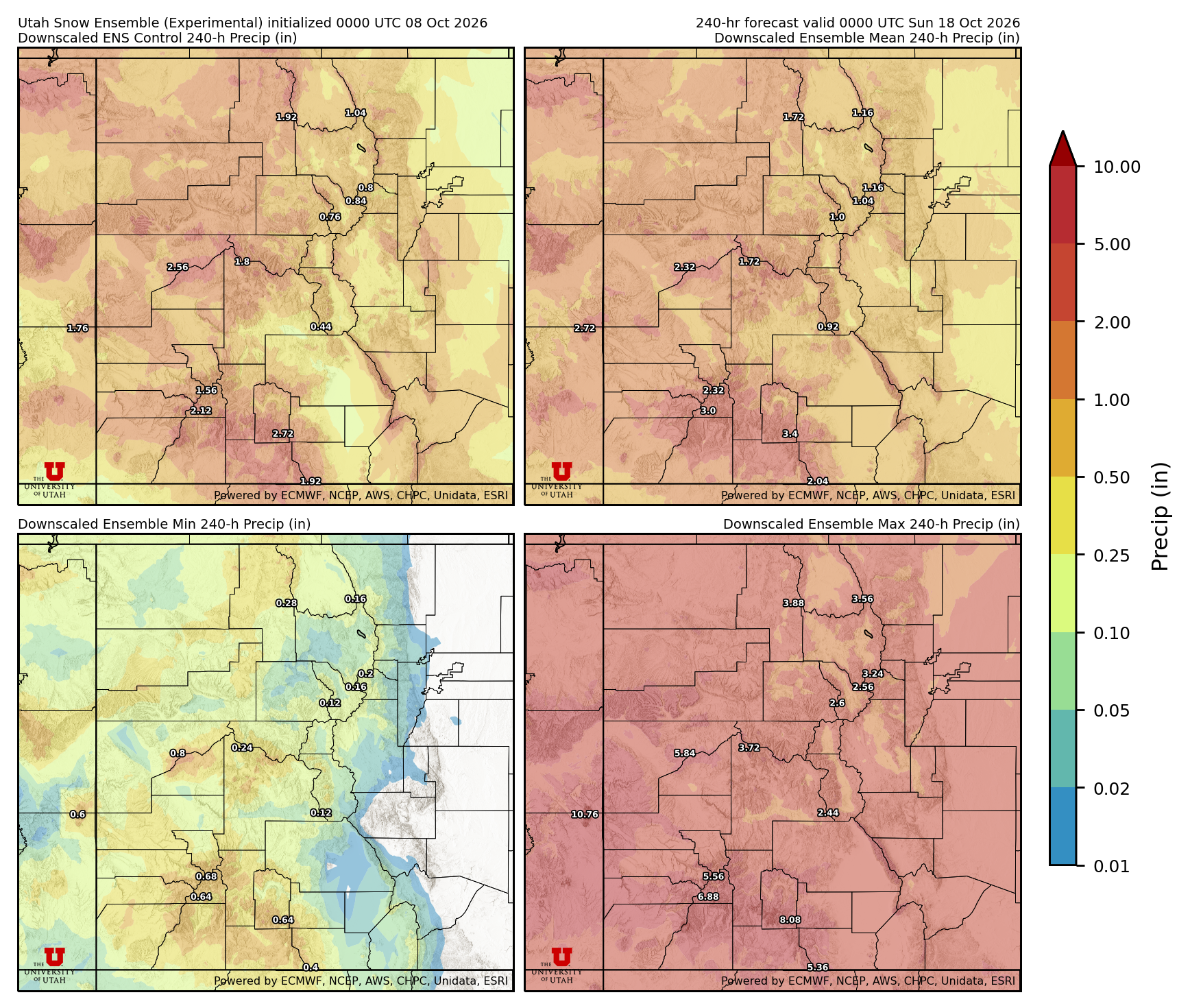 Click to enlarge the NAEFS precipitation Latest NAEFS total precipitation forecast