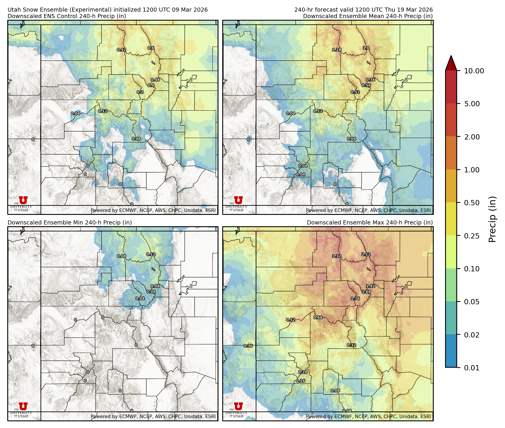 Click to enlarge the NAEFS precipitation Latest NAEFS total precipitation forecast