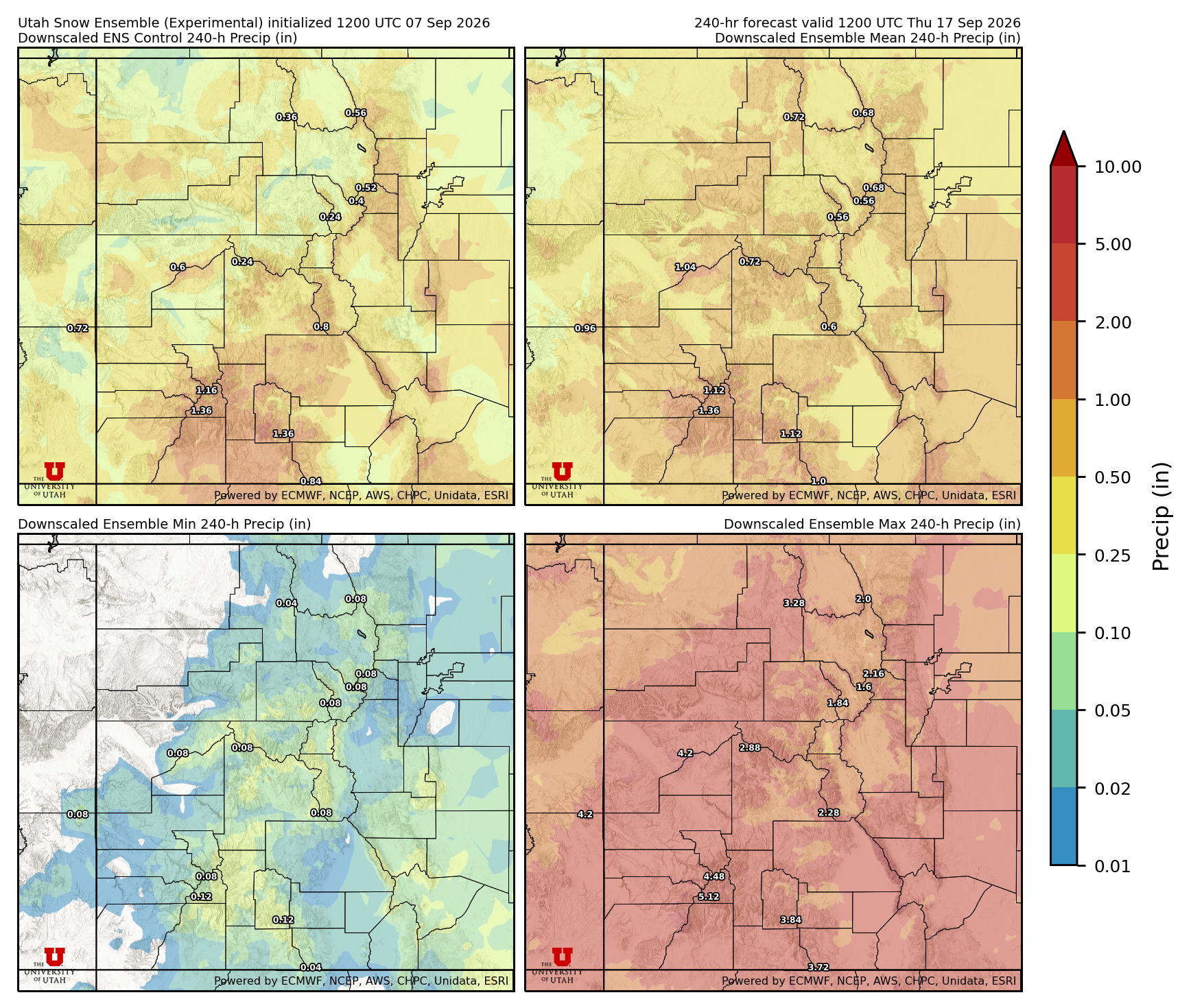 Click to enlarge the NAEFS precipitation Latest NAEFS total precipitation forecast