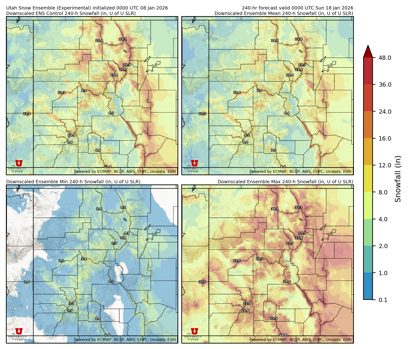 Click to enlarge the NAEFS precipitation Latest NAEFS total precipitation forecast