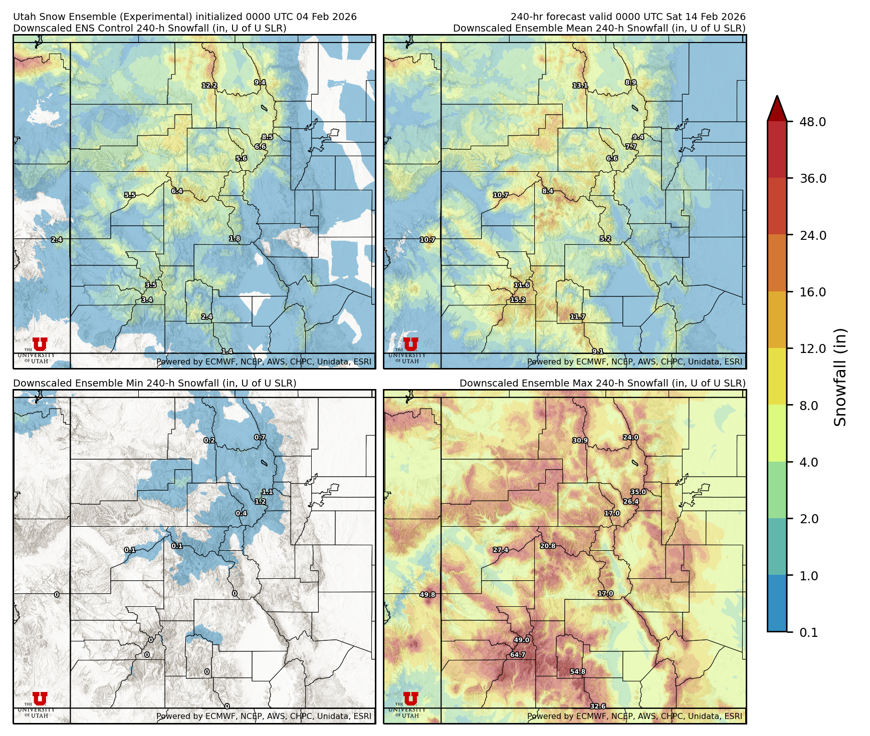 Click to enlarge the NAEFS precipitation Latest NAEFS total precipitation forecast