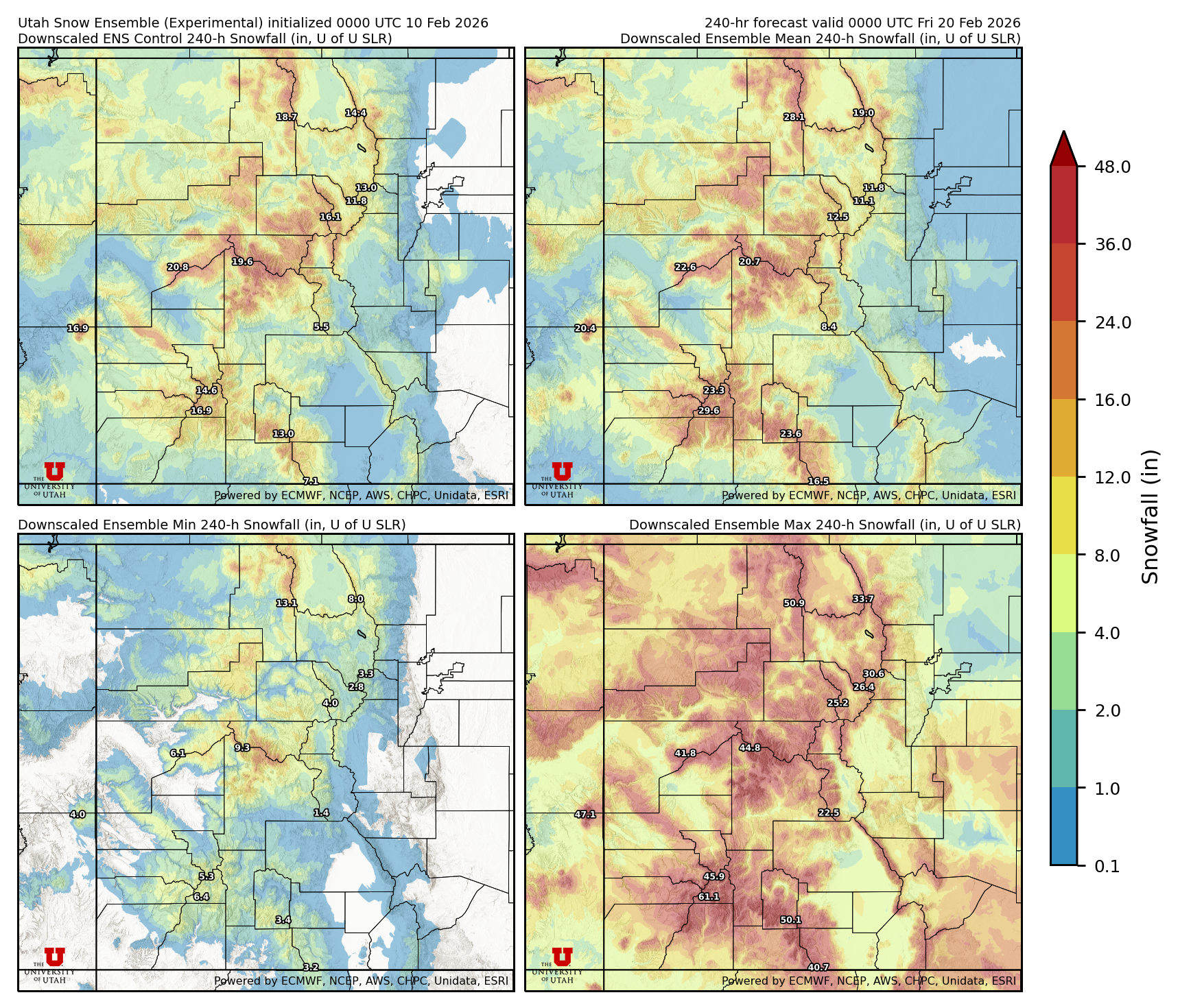 Click to enlarge the NAEFS precipitation Latest NAEFS total precipitation forecast