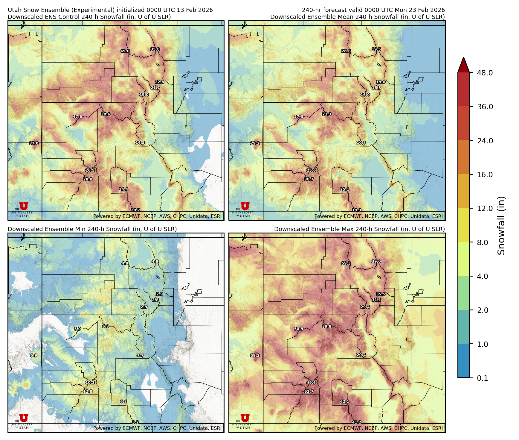 Click to enlarge the NAEFS precipitation Latest NAEFS total precipitation forecast
