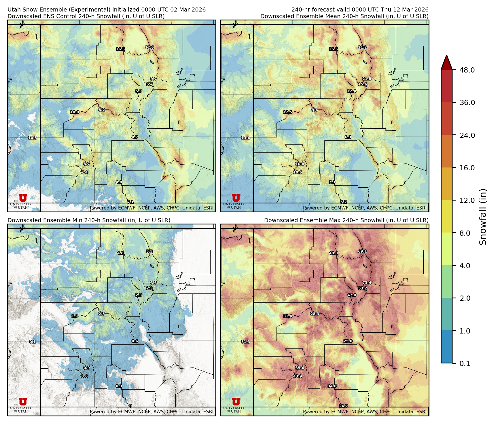 Click to enlarge the NAEFS precipitation Latest NAEFS total precipitation forecast