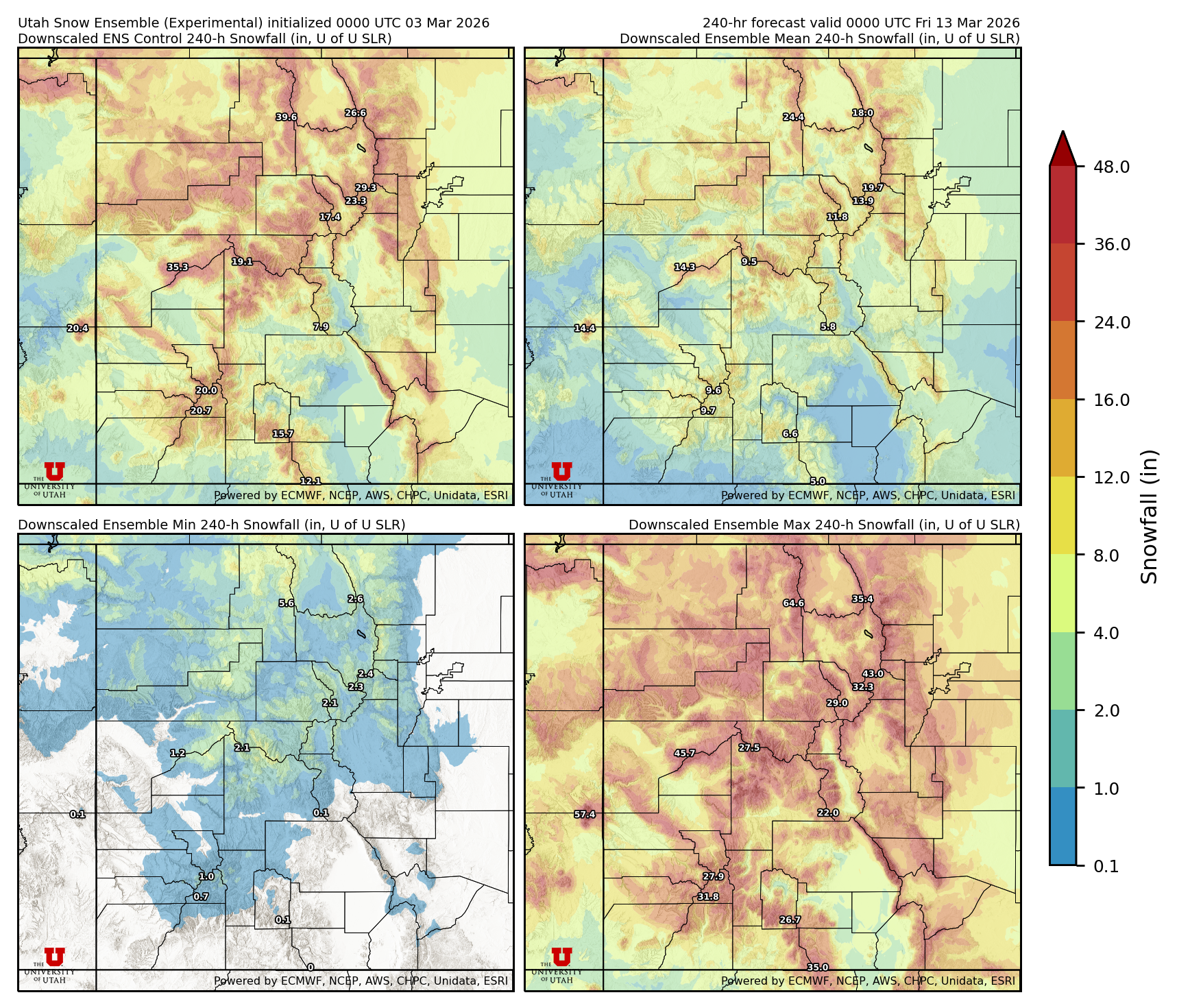 Click to enlarge the NAEFS precipitation Latest NAEFS total precipitation forecast