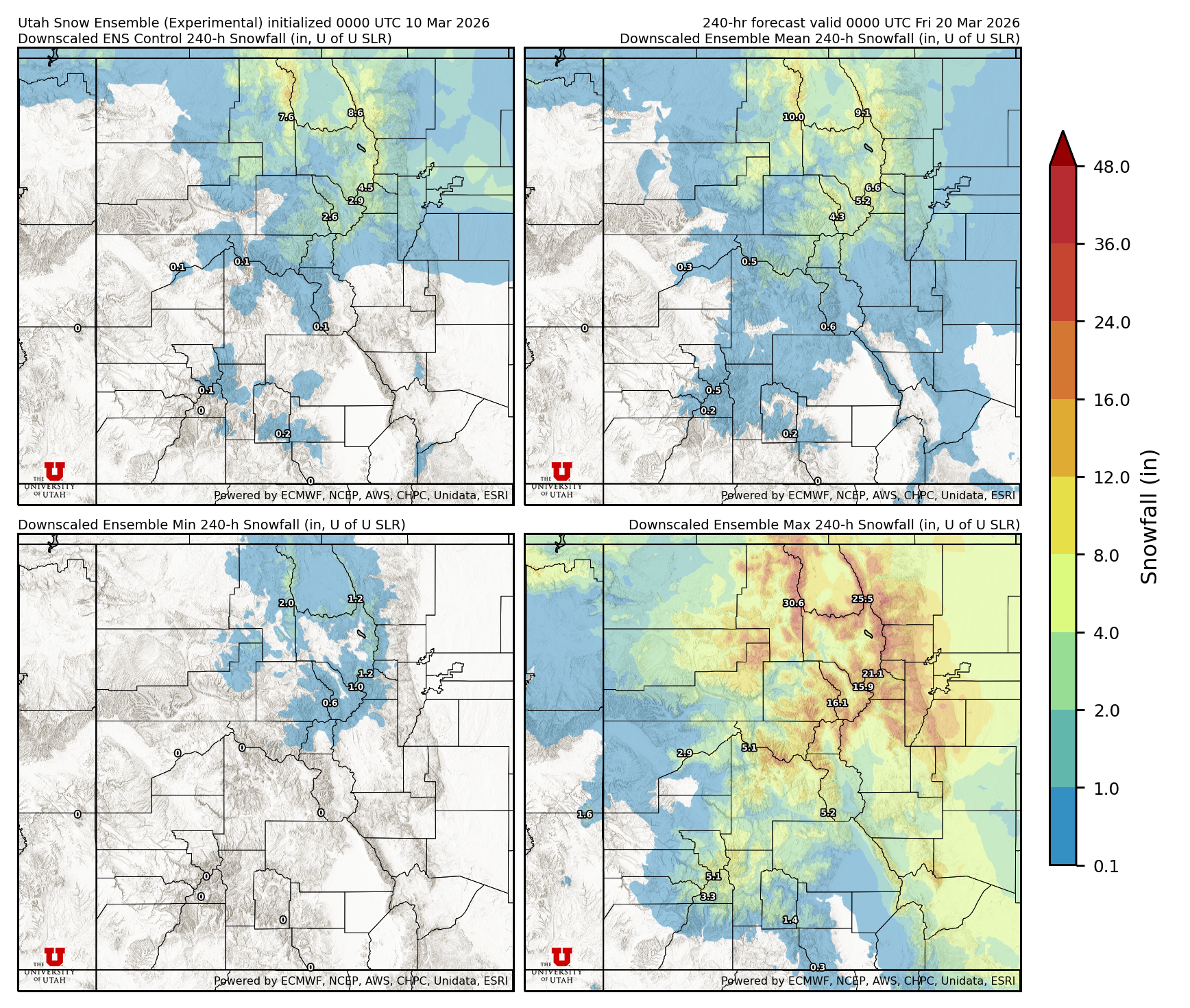 Click to enlarge the NAEFS precipitation Latest NAEFS total precipitation forecast