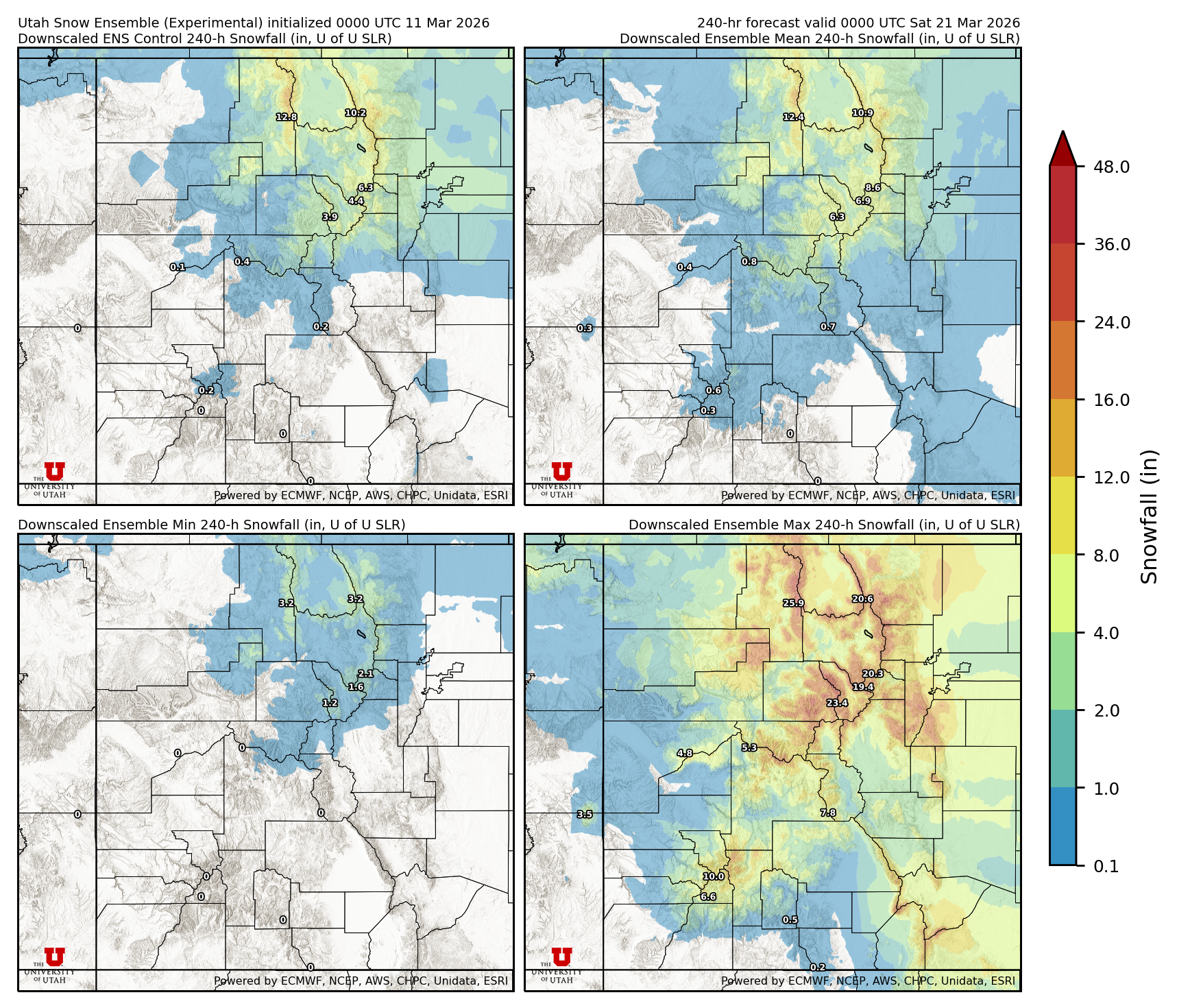 Click to enlarge the NAEFS precipitation Latest NAEFS total precipitation forecast