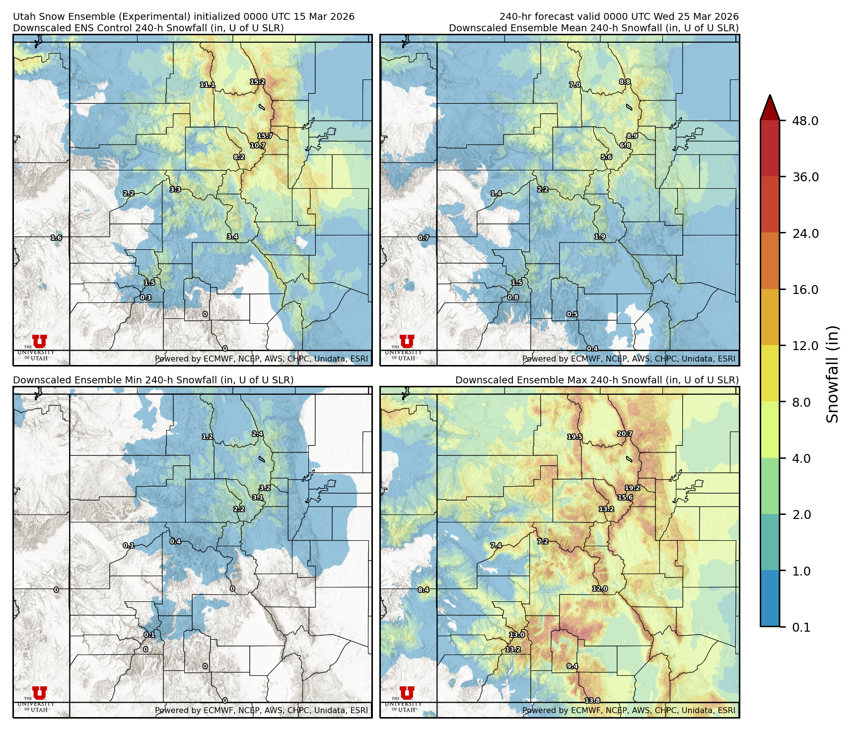 Click to enlarge the NAEFS precipitation Latest NAEFS total precipitation forecast