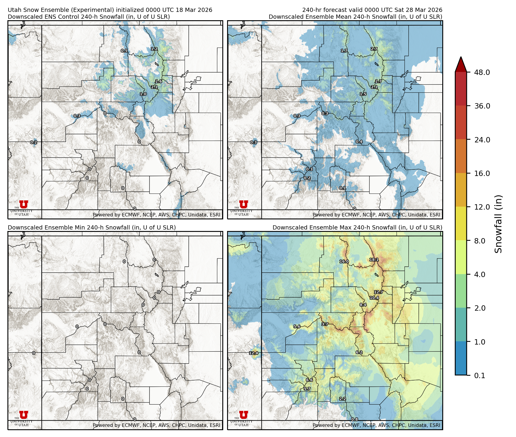 Click to enlarge the NAEFS precipitation Latest NAEFS total precipitation forecast