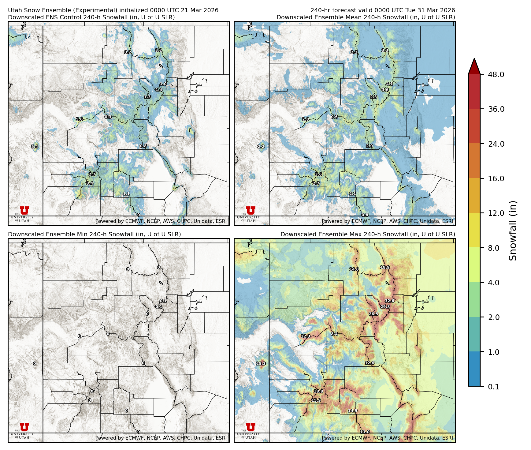 Click to enlarge the NAEFS precipitation Latest NAEFS total precipitation forecast