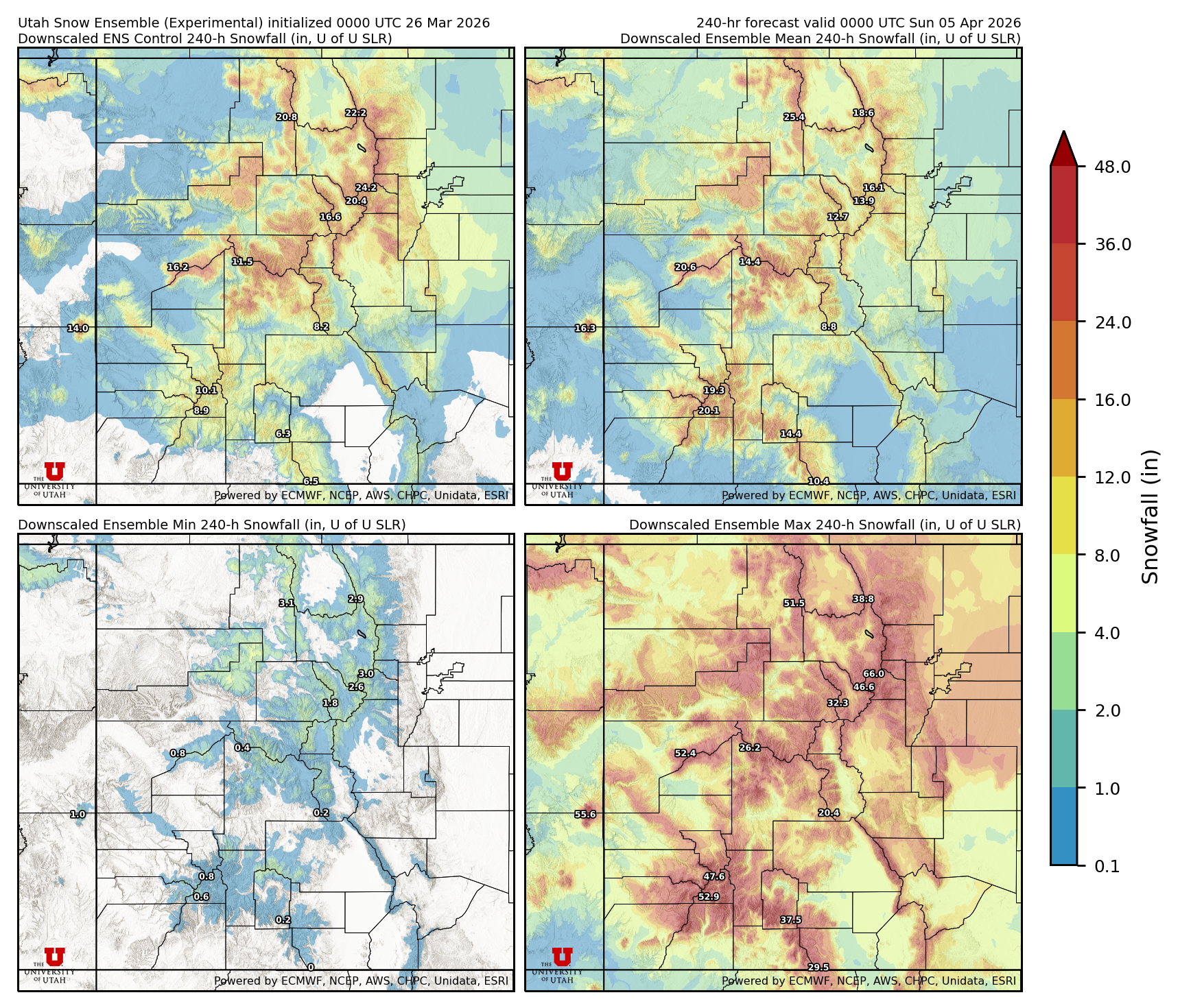 Click to enlarge the NAEFS precipitation Latest NAEFS total precipitation forecast