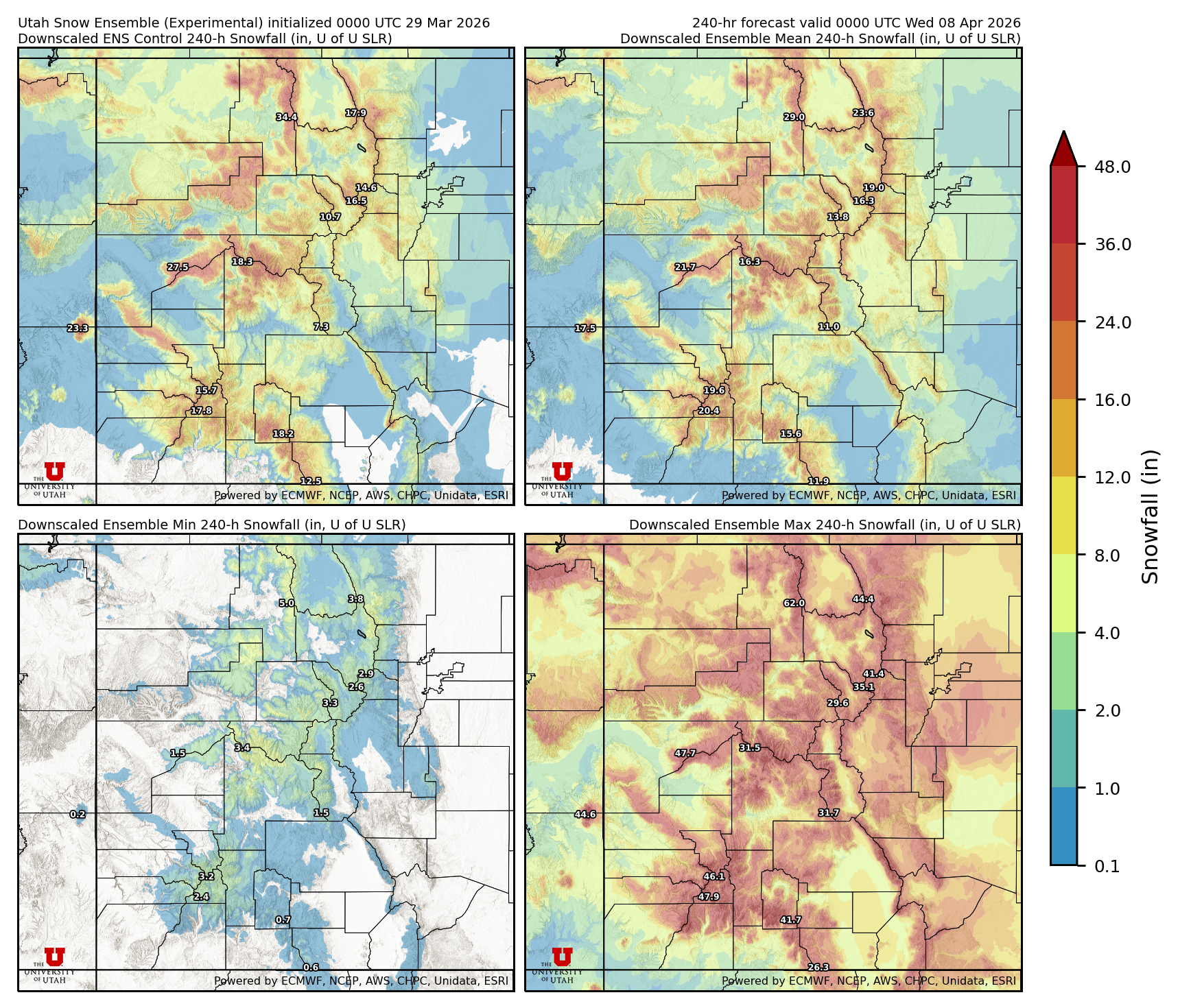 Click to enlarge the NAEFS precipitation Latest NAEFS total precipitation forecast