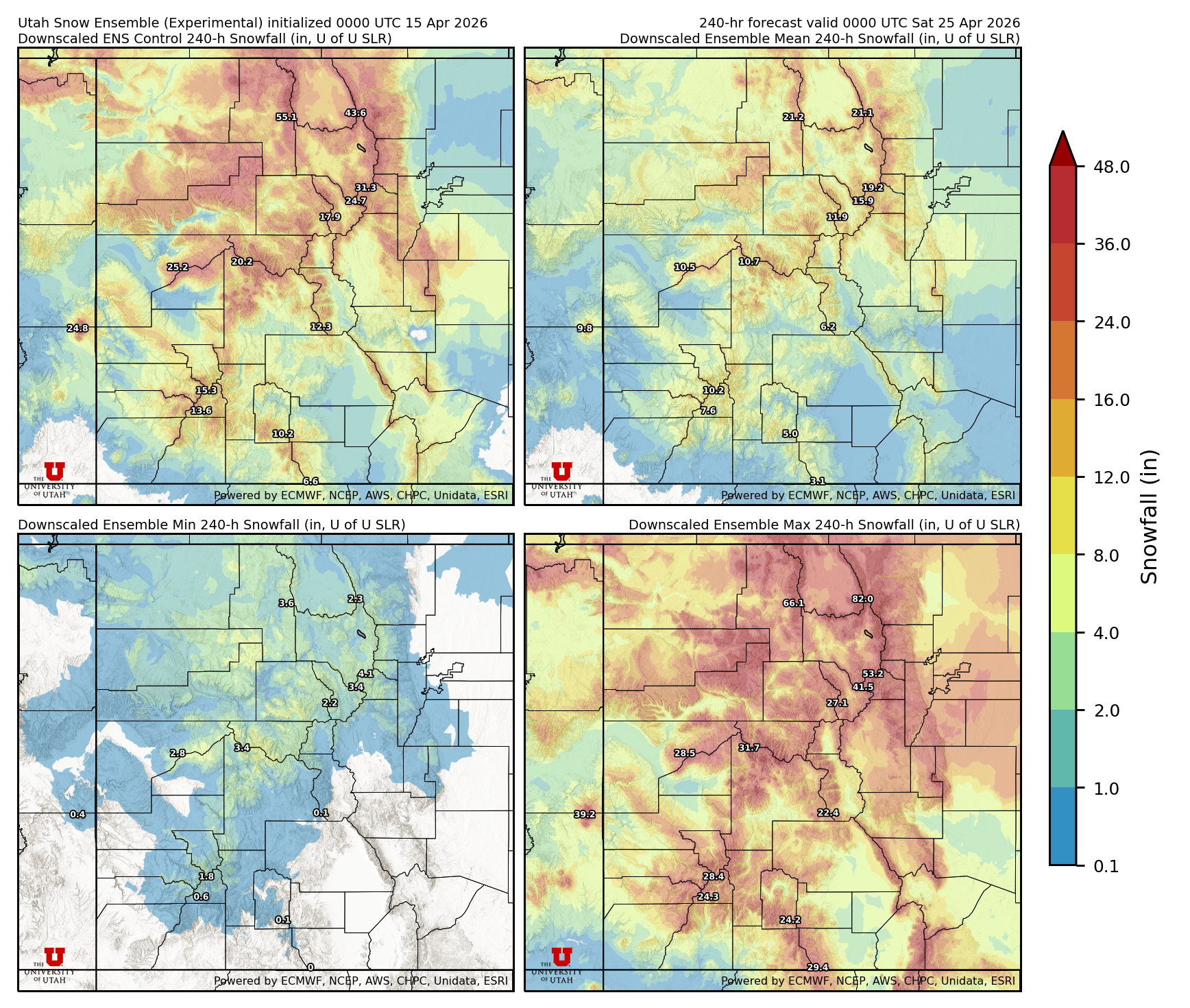 Click to enlarge the NAEFS precipitation Latest NAEFS total precipitation forecast