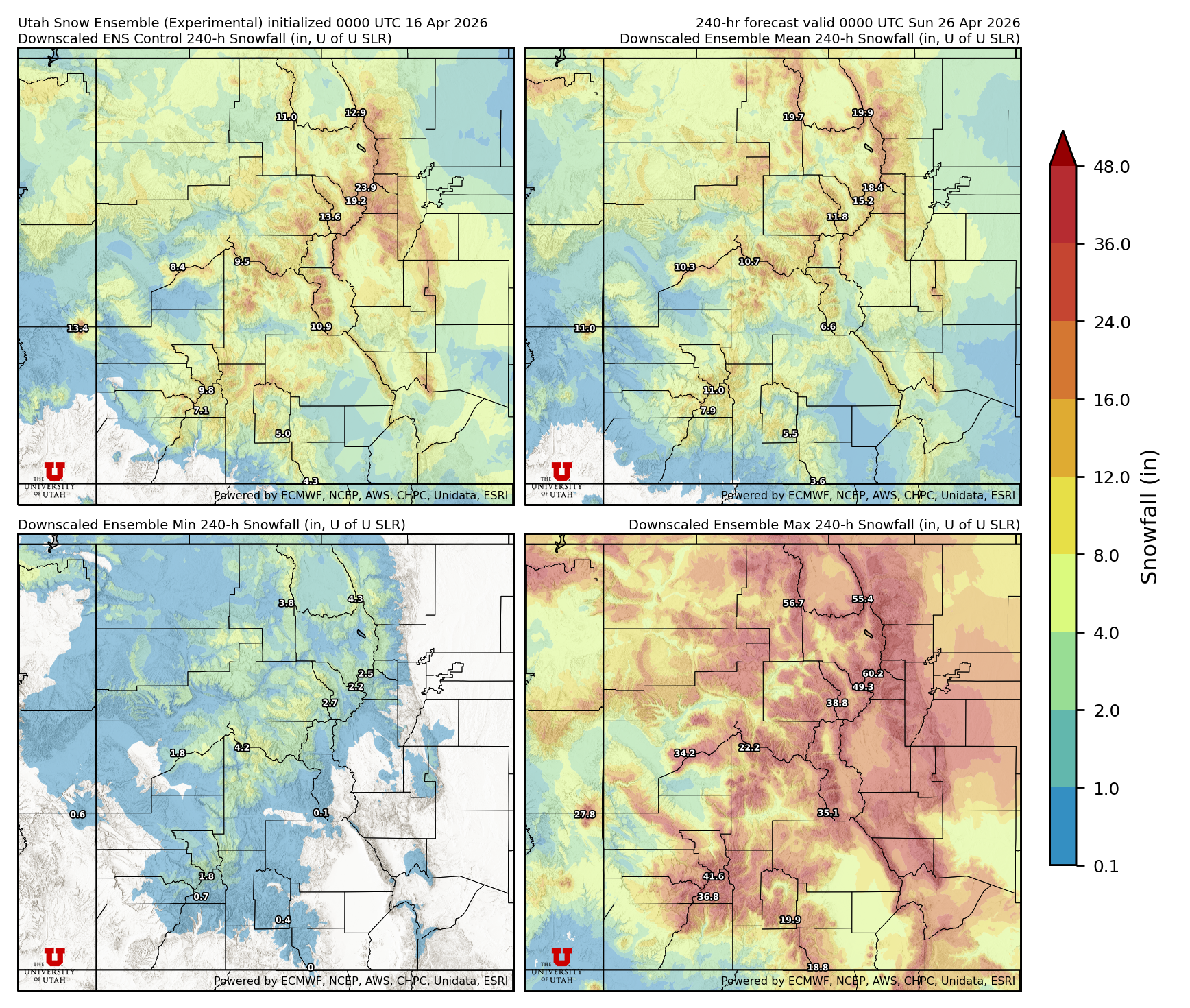 Click to enlarge the NAEFS precipitation Latest NAEFS total precipitation forecast