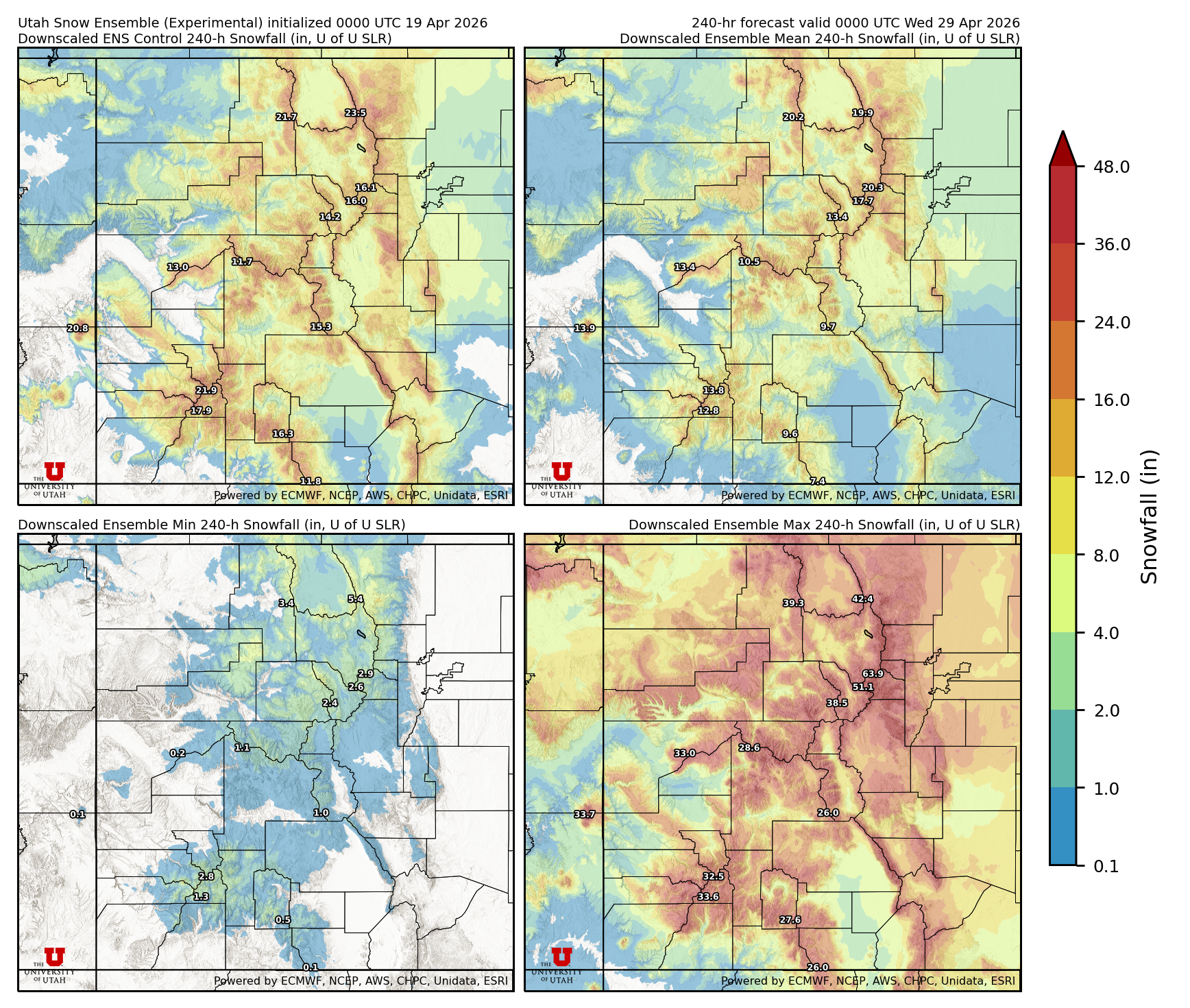 Click to enlarge the NAEFS precipitation Latest NAEFS total precipitation forecast
