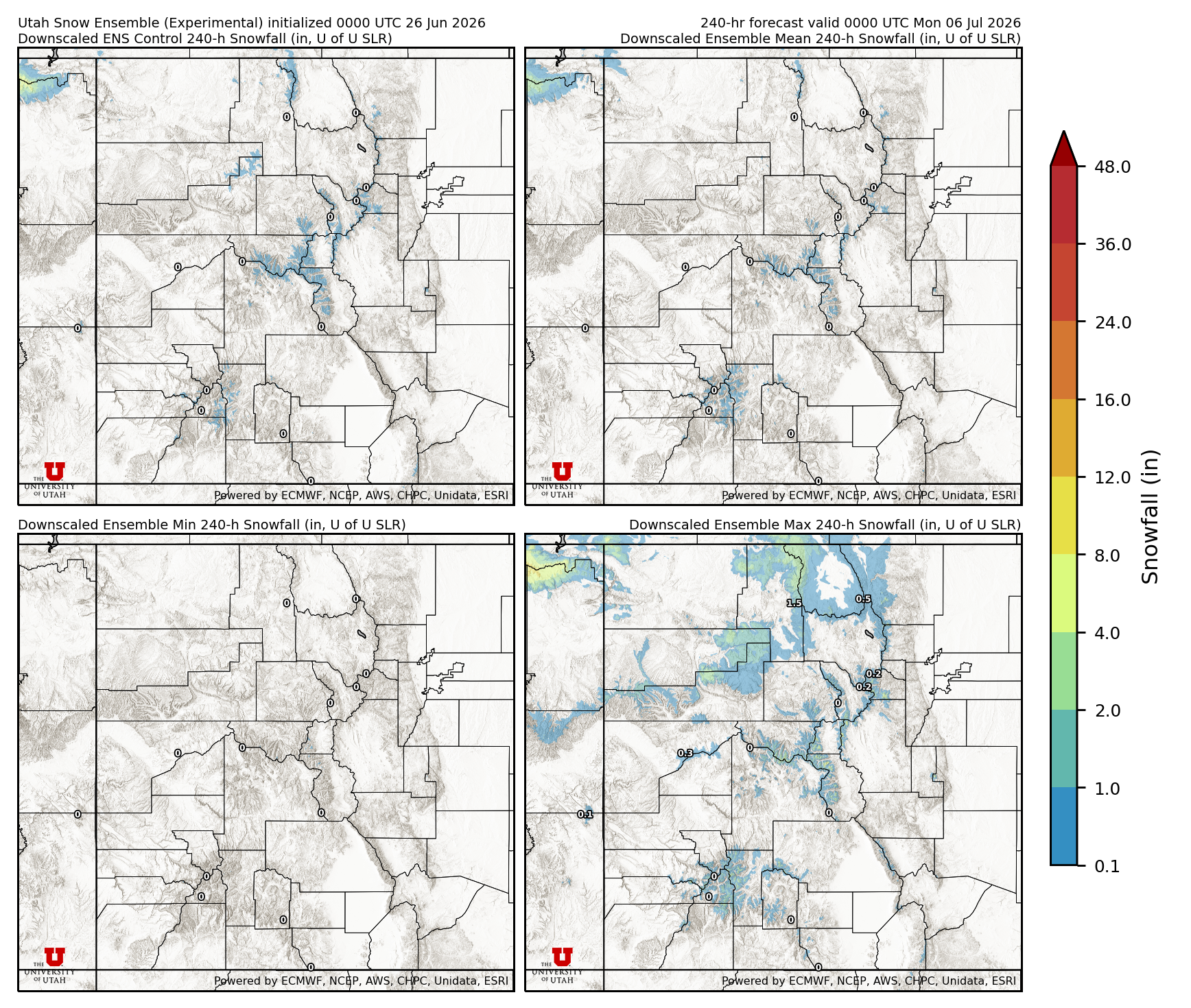 Click to enlarge the NAEFS precipitation Latest NAEFS total precipitation forecast