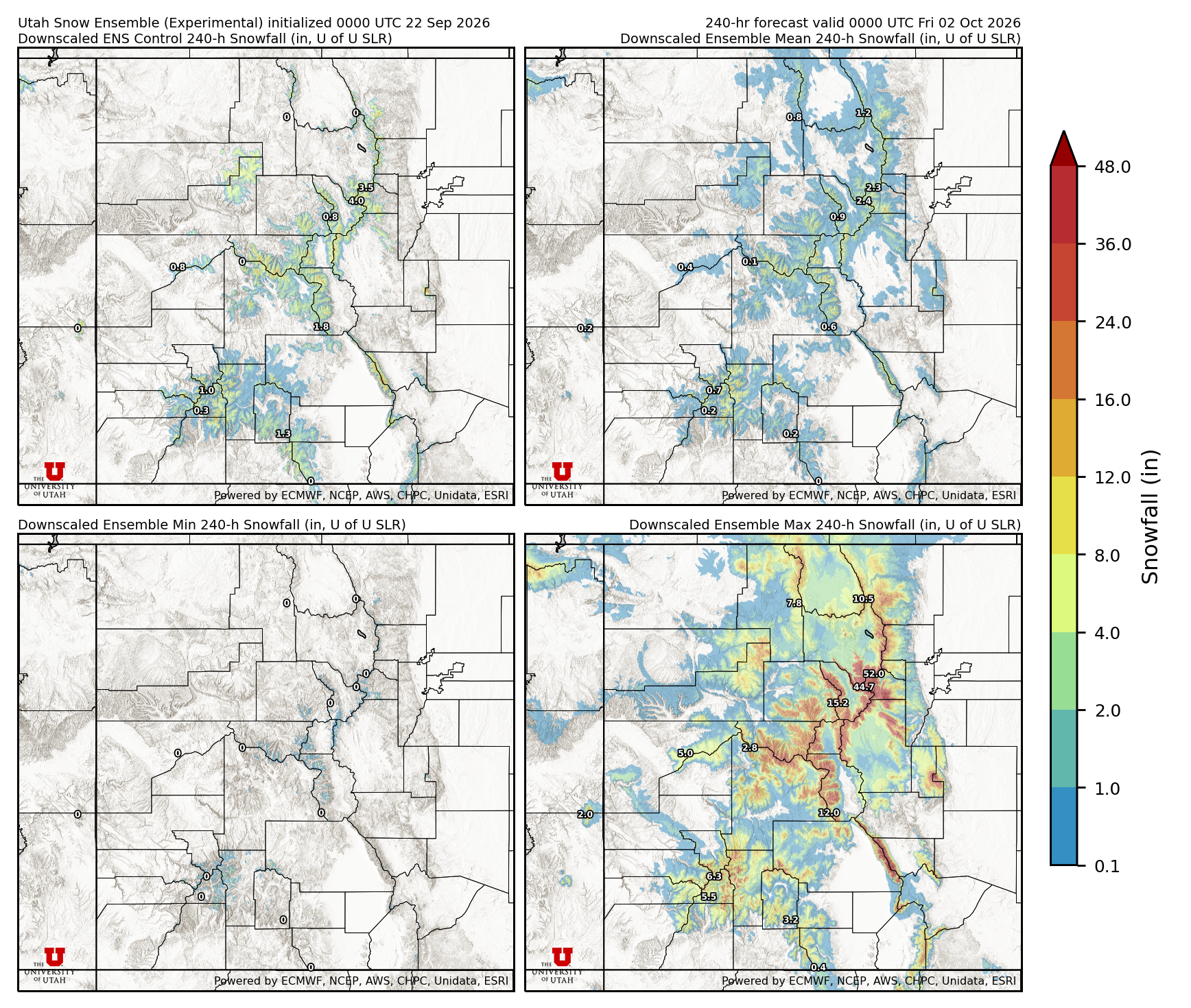 Click to enlarge the NAEFS precipitation Latest NAEFS total precipitation forecast