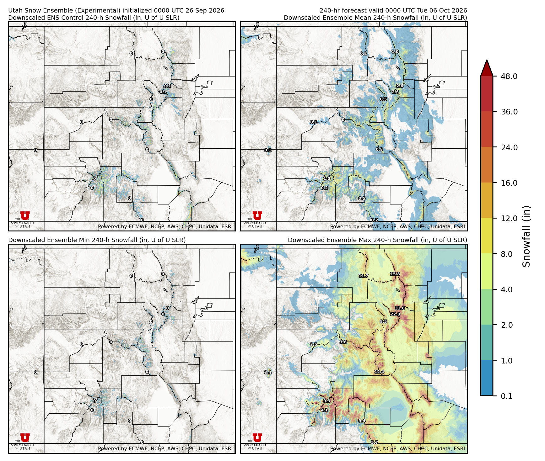 Click to enlarge the NAEFS precipitation Latest NAEFS total precipitation forecast