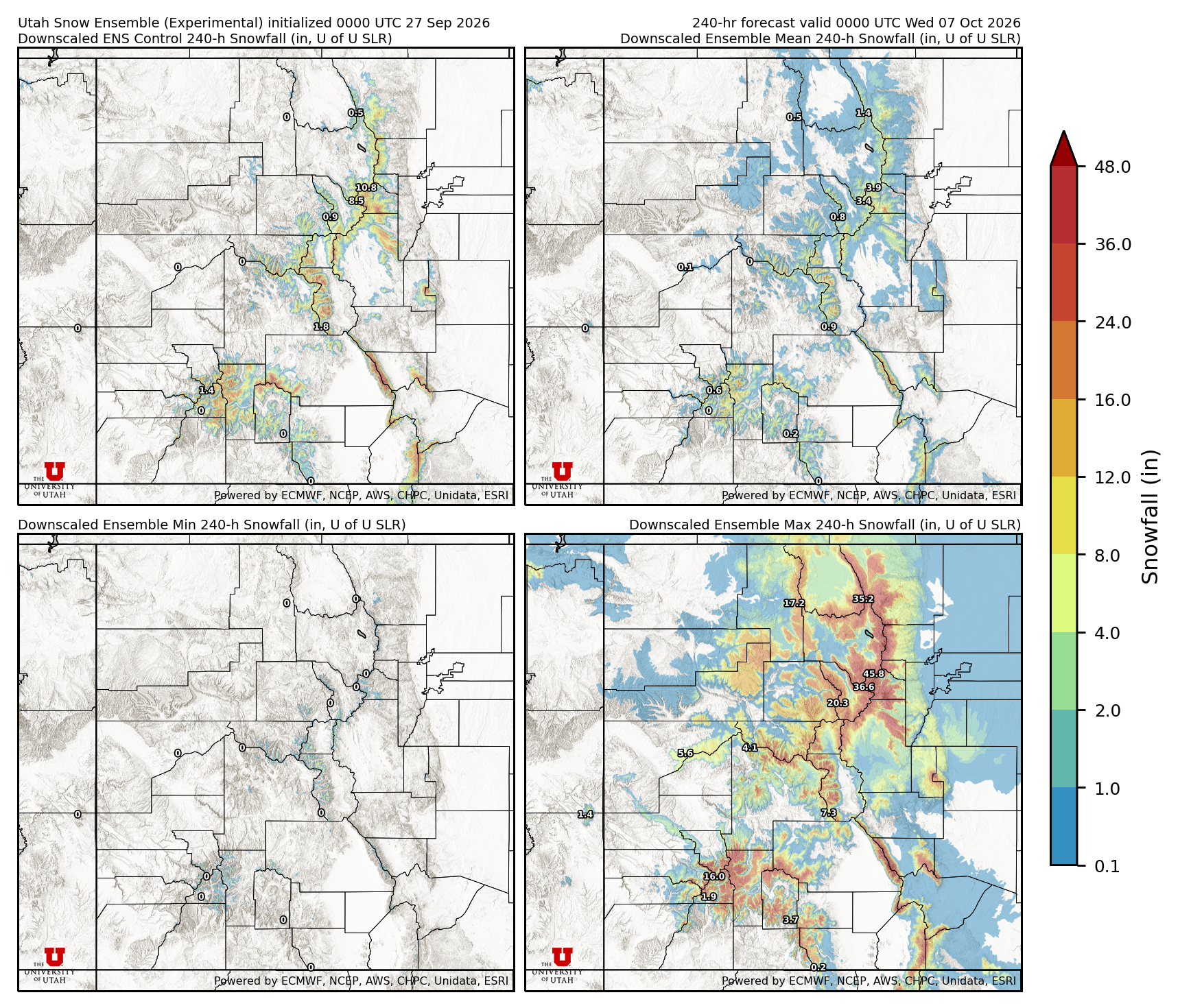 Click to enlarge the NAEFS precipitation Latest NAEFS total precipitation forecast