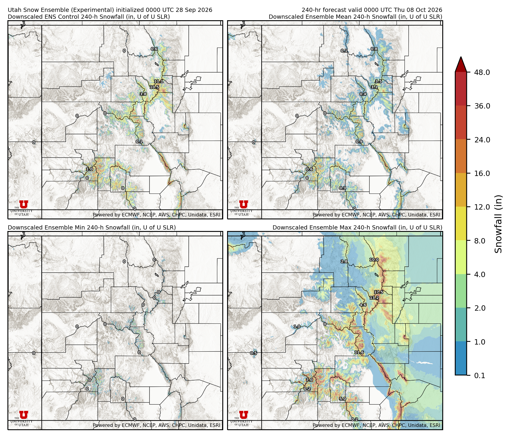 Click to enlarge the NAEFS precipitation Latest NAEFS total precipitation forecast