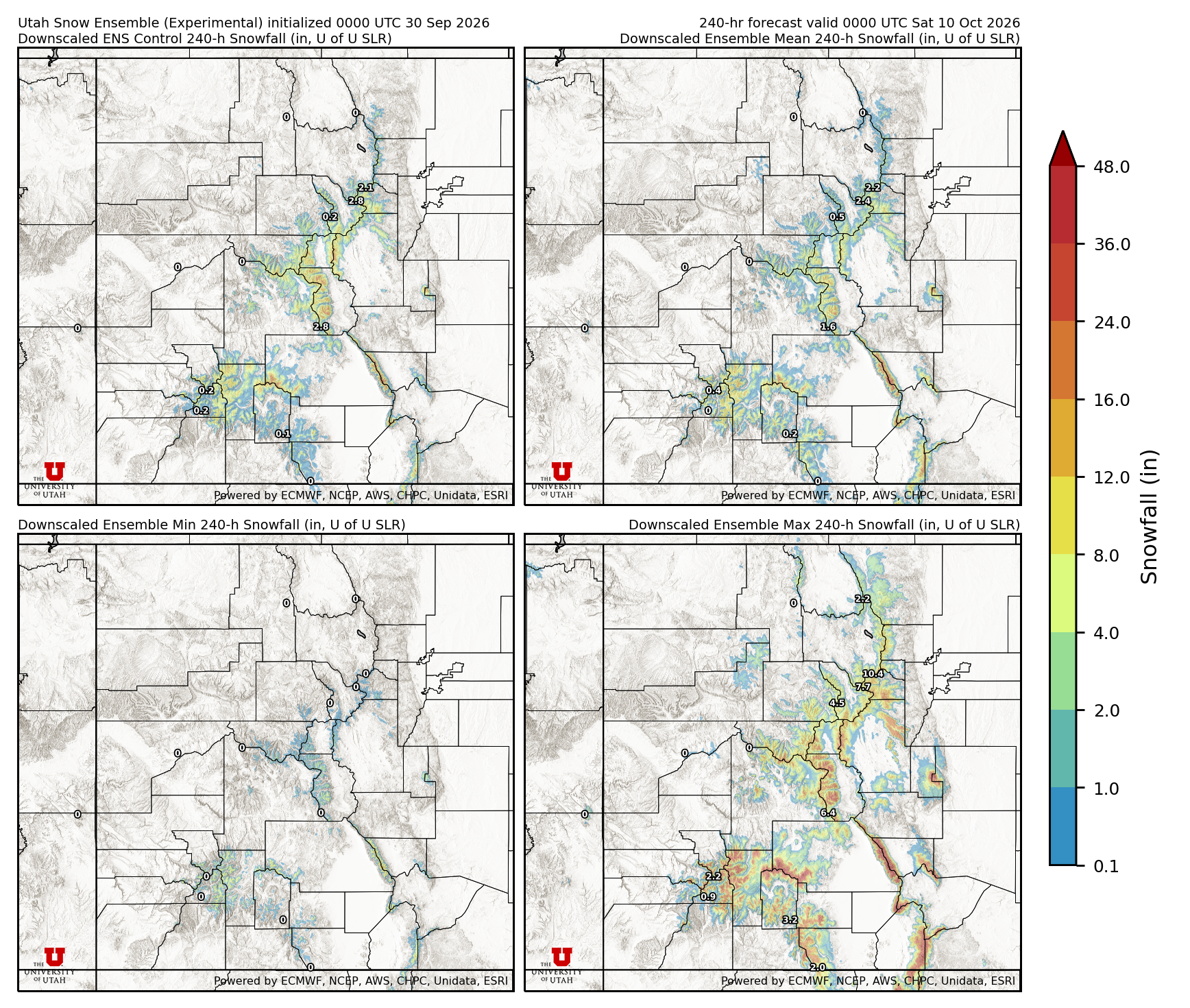 Click to enlarge the NAEFS precipitation Latest NAEFS total precipitation forecast