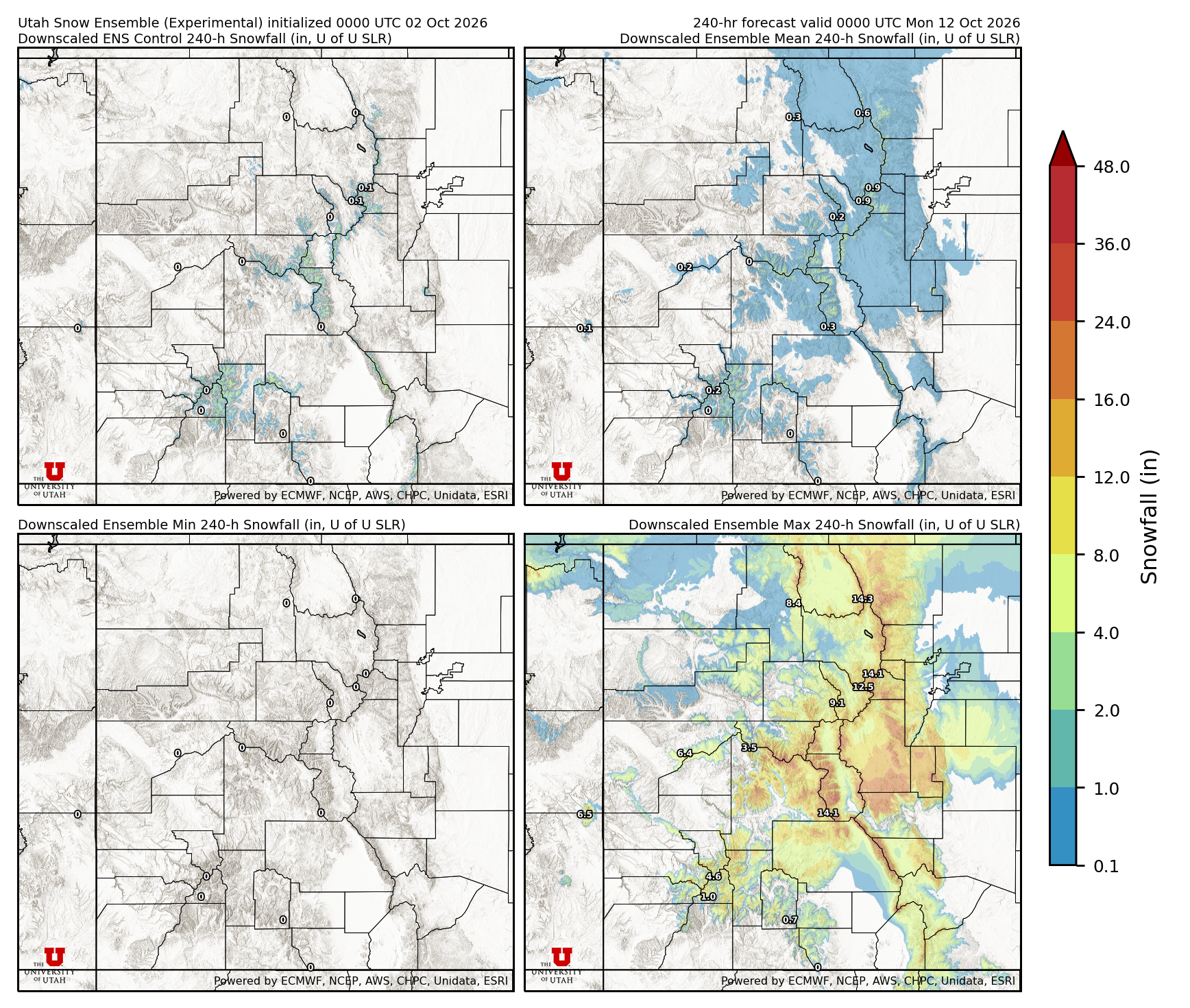 Click to enlarge the NAEFS precipitation Latest NAEFS total precipitation forecast
