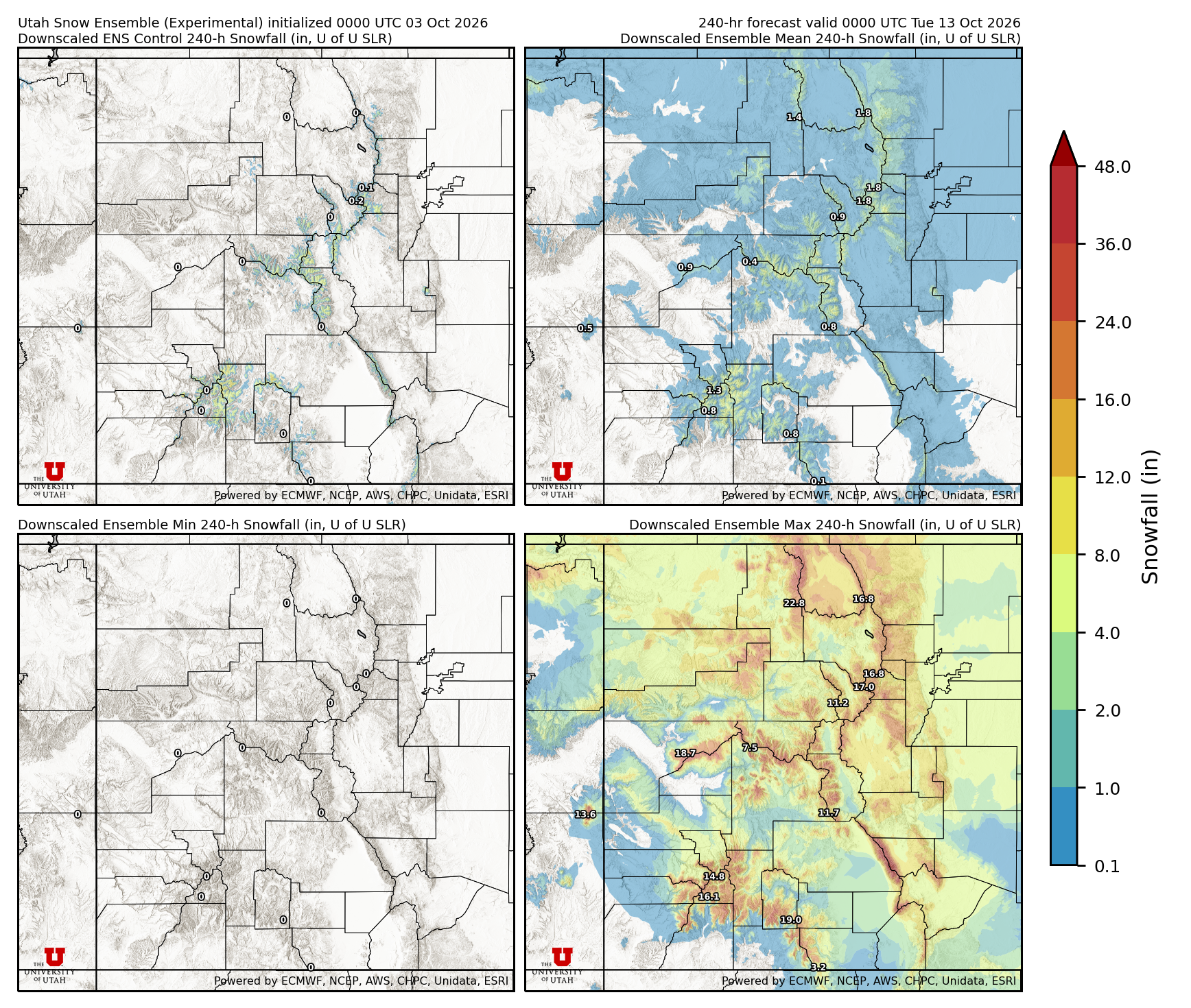 Click to enlarge the NAEFS precipitation Latest NAEFS total precipitation forecast