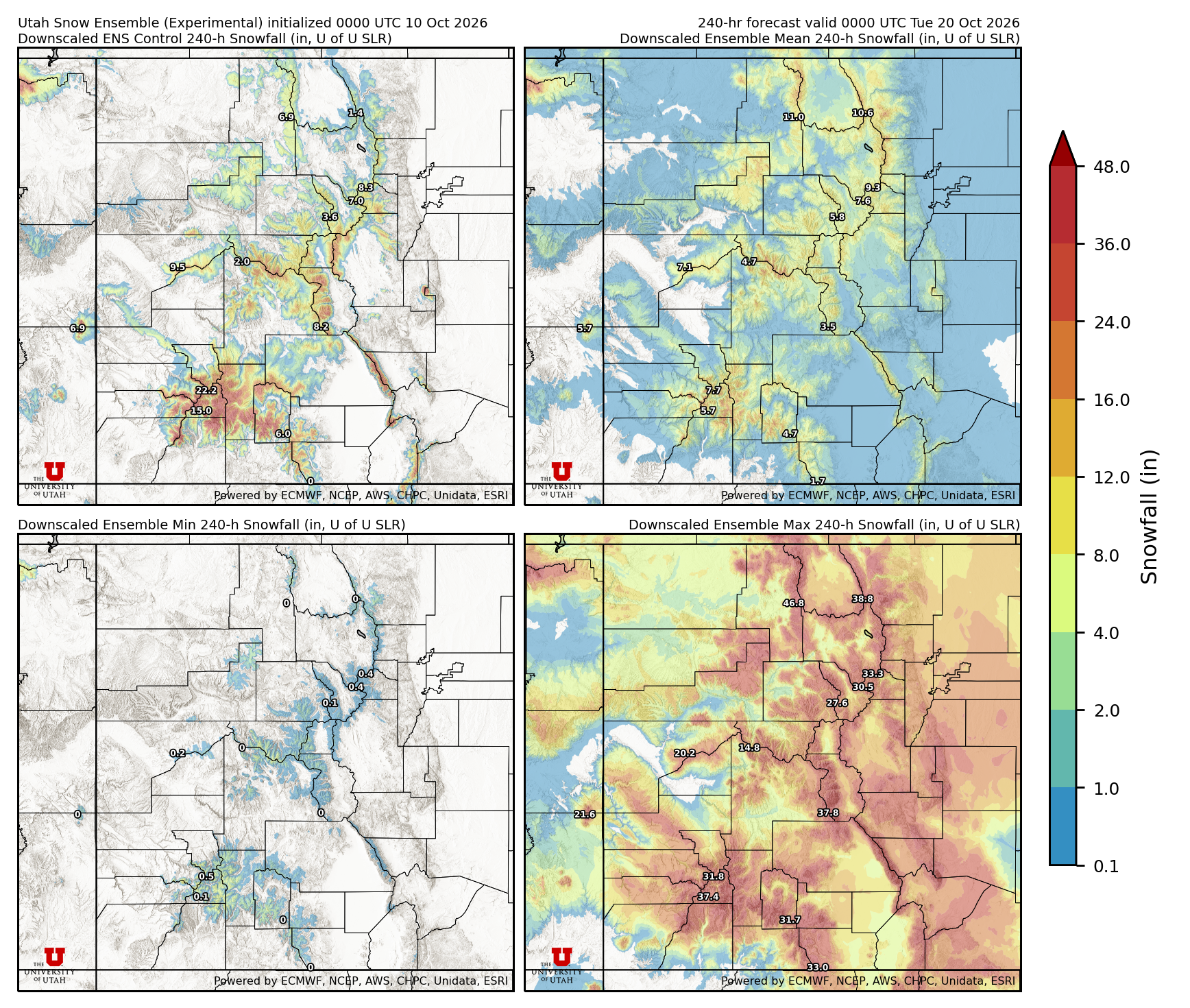 Click to enlarge the NAEFS precipitation Latest NAEFS total precipitation forecast