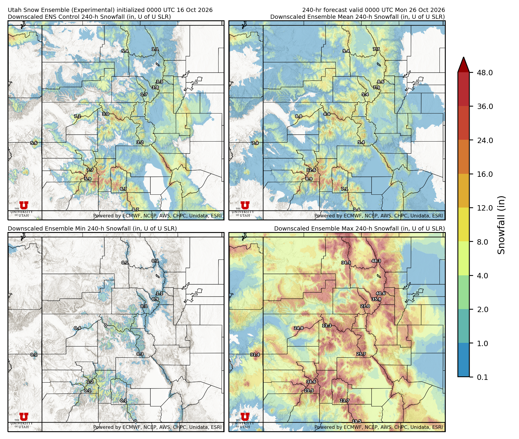 Click to enlarge the NAEFS precipitation Latest NAEFS total precipitation forecast