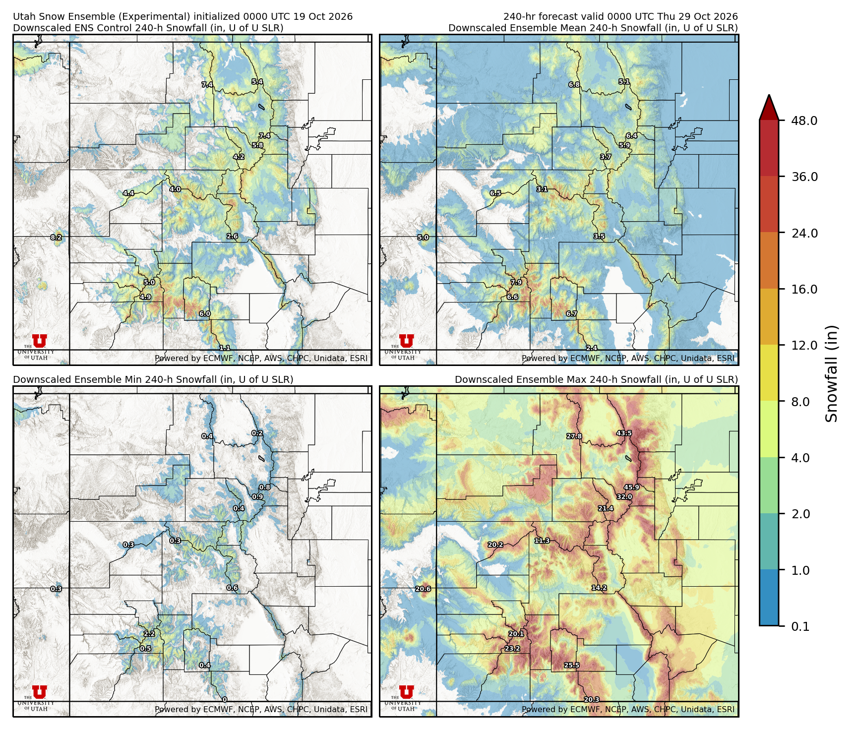 Click to enlarge the NAEFS precipitation Latest NAEFS total precipitation forecast