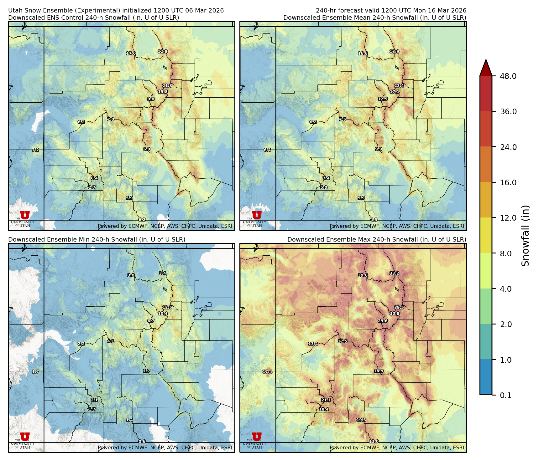 Click to enlarge the NAEFS precipitation Latest NAEFS total precipitation forecast