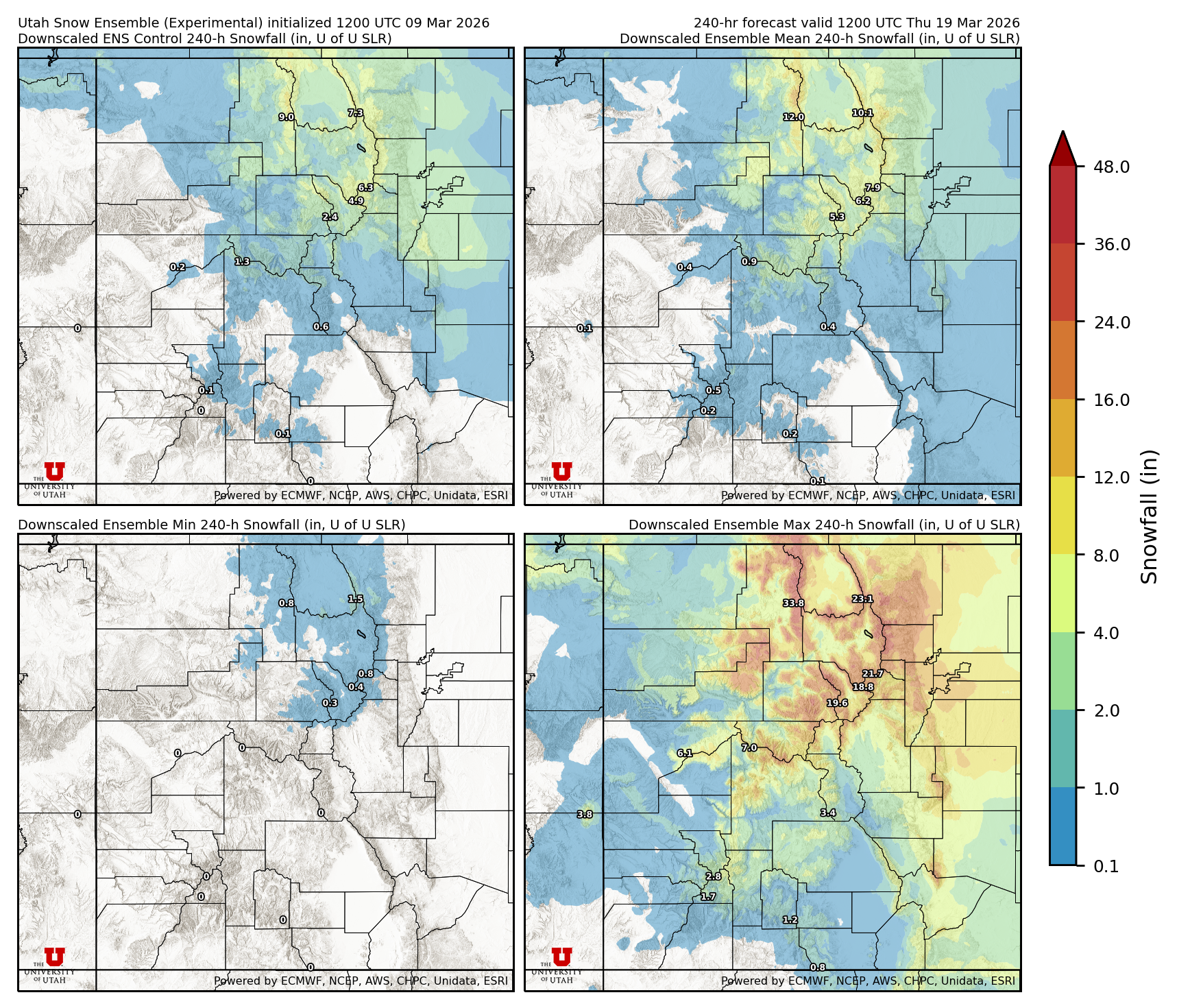 Click to enlarge the NAEFS precipitation Latest NAEFS total precipitation forecast