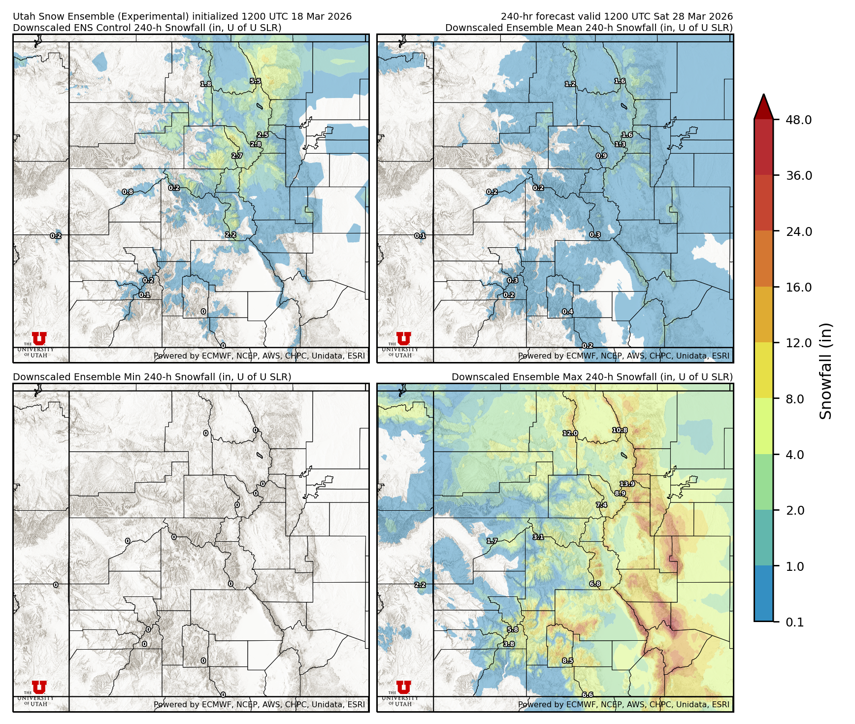 Click to enlarge the NAEFS precipitation Latest NAEFS total precipitation forecast
