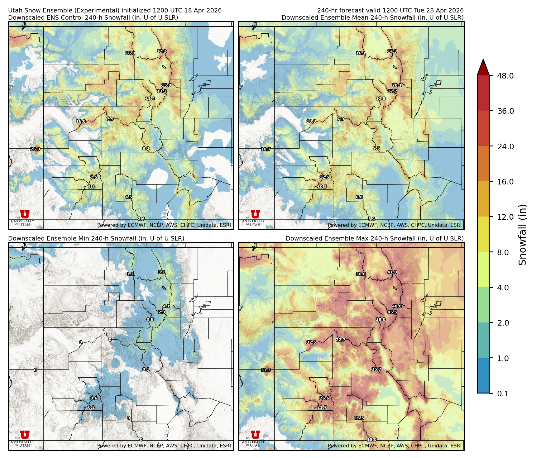 Click to enlarge the NAEFS precipitation Latest NAEFS total precipitation forecast