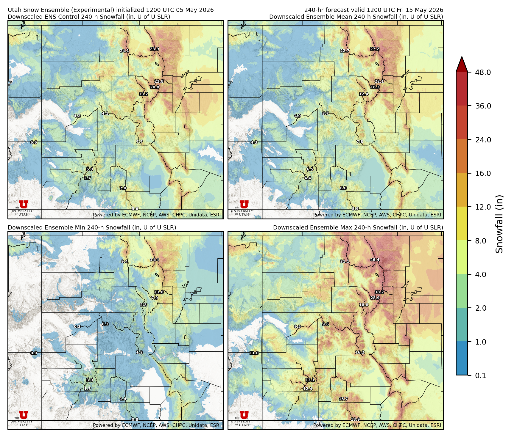 Click to enlarge the NAEFS precipitation Latest NAEFS total precipitation forecast