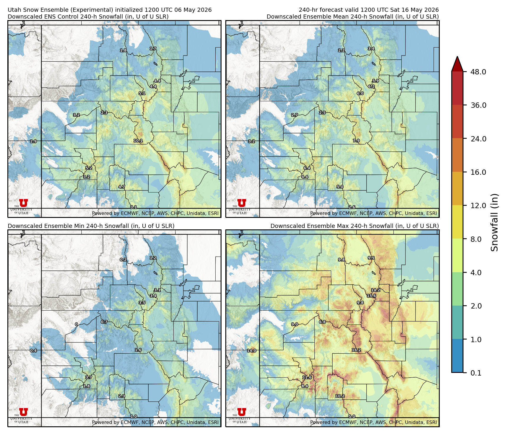 Click to enlarge the NAEFS precipitation Latest NAEFS total precipitation forecast