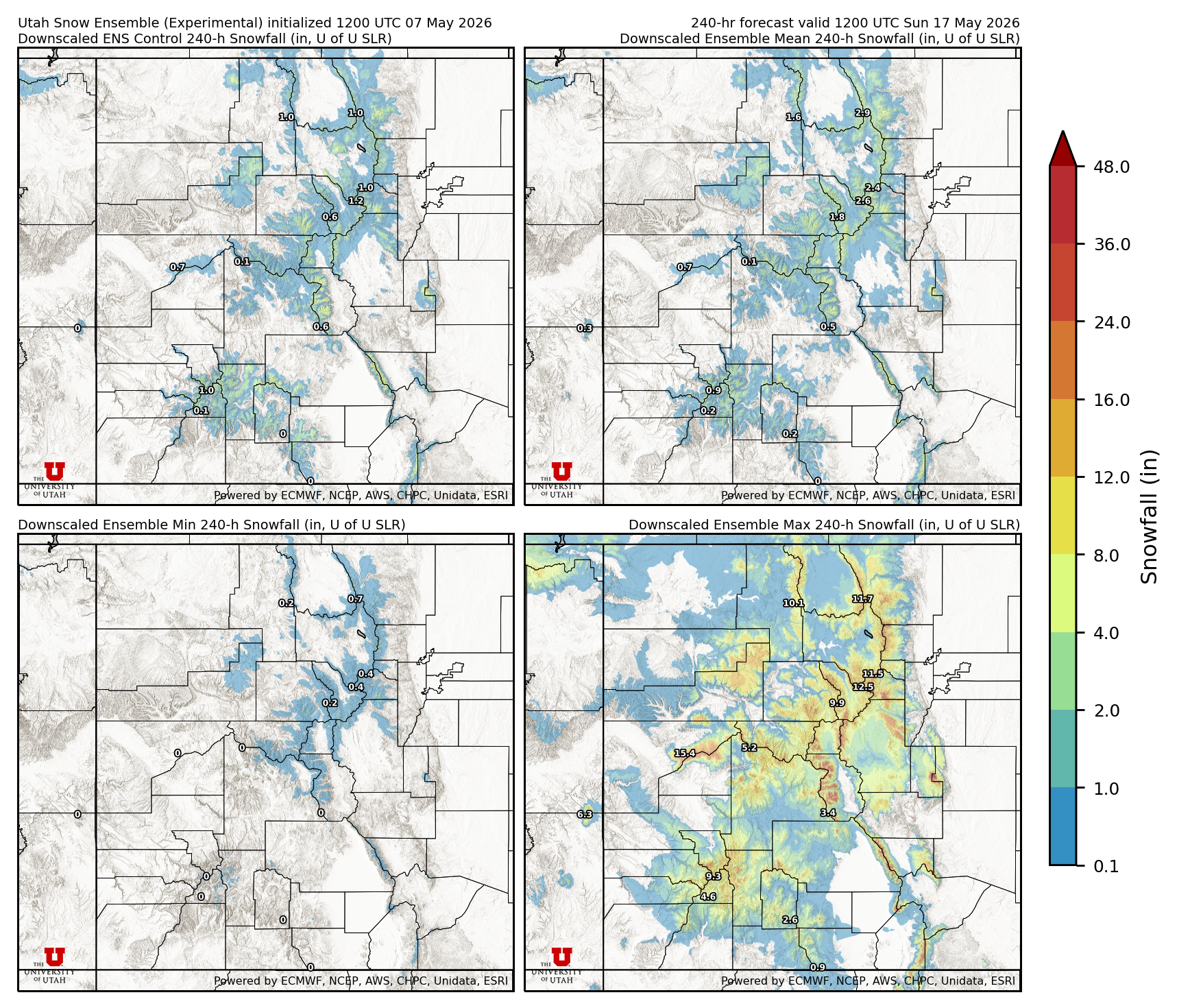 Click to enlarge the NAEFS precipitation Latest NAEFS total precipitation forecast