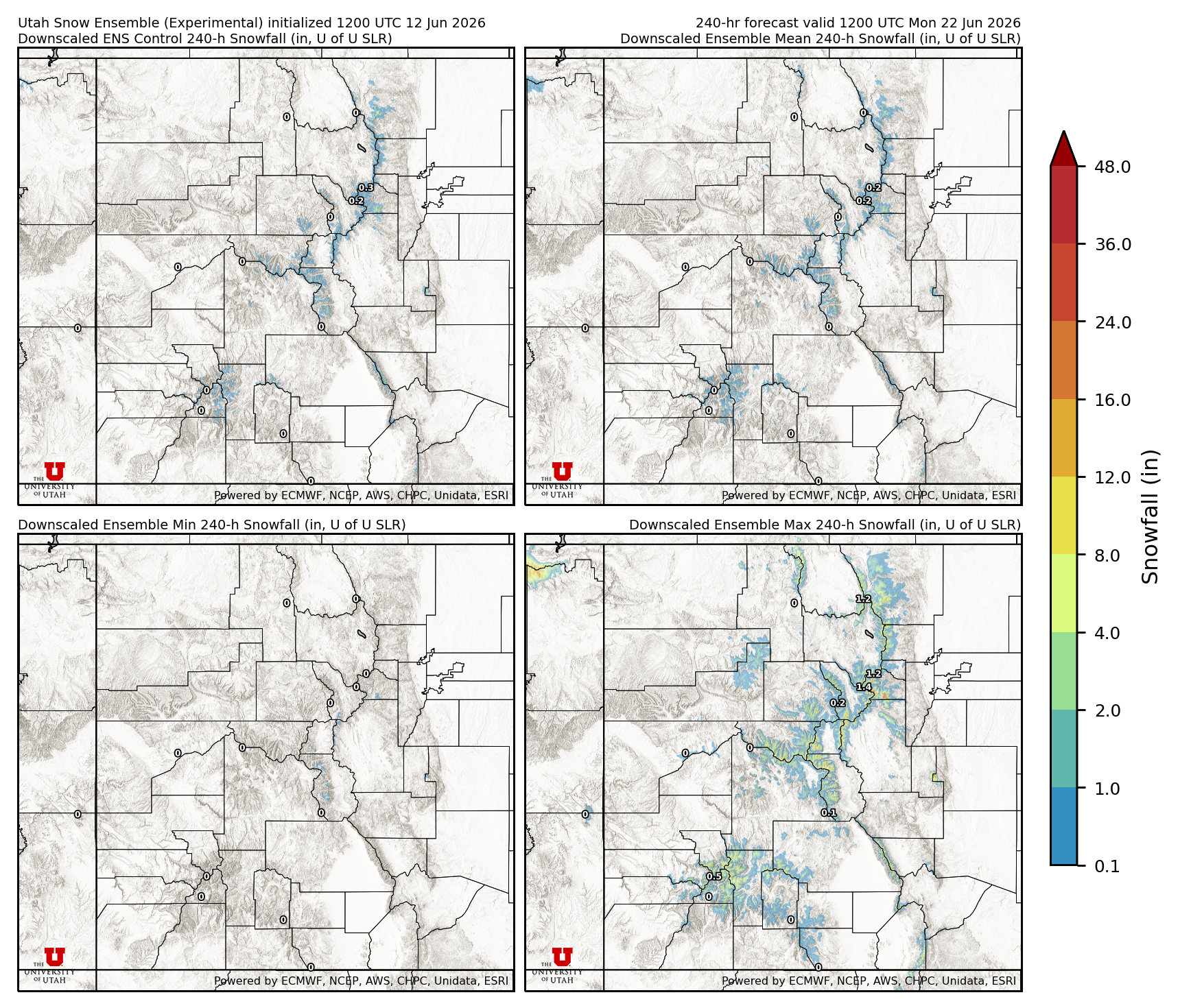 Click to enlarge the NAEFS precipitation Latest NAEFS total precipitation forecast