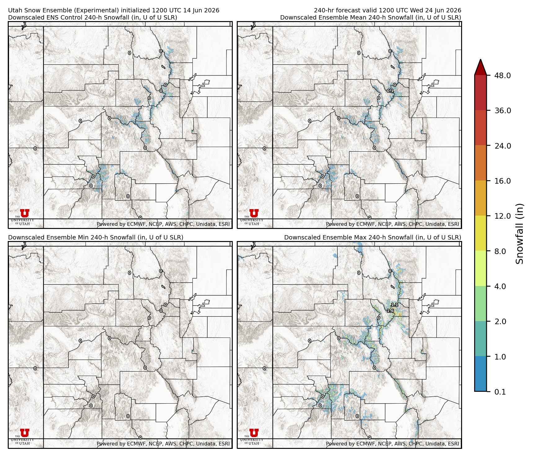 Click to enlarge the NAEFS precipitation Latest NAEFS total precipitation forecast