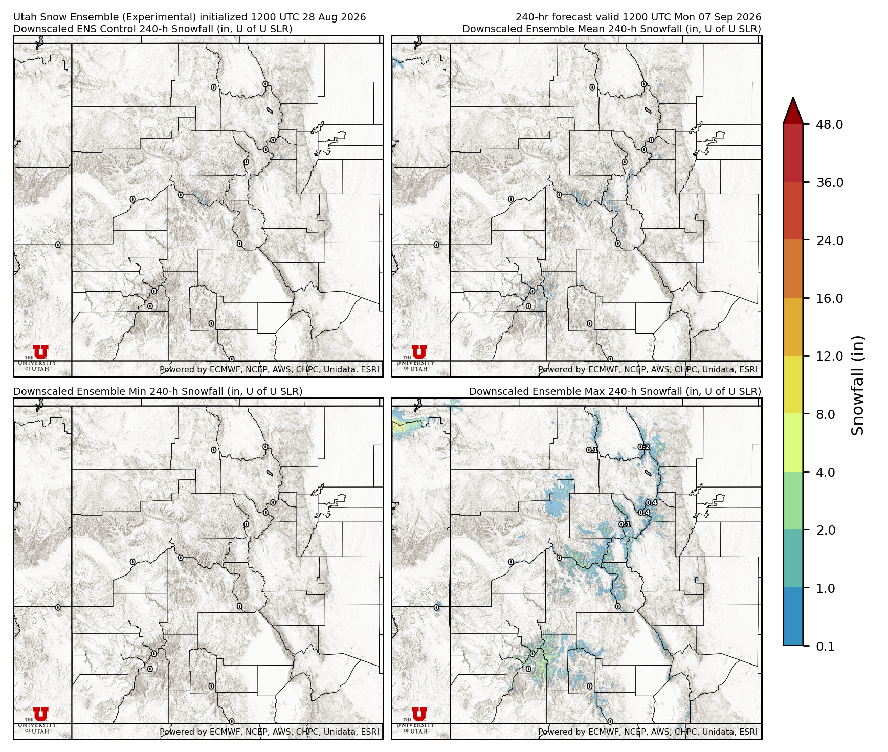 Click to enlarge the NAEFS precipitation Latest NAEFS total precipitation forecast