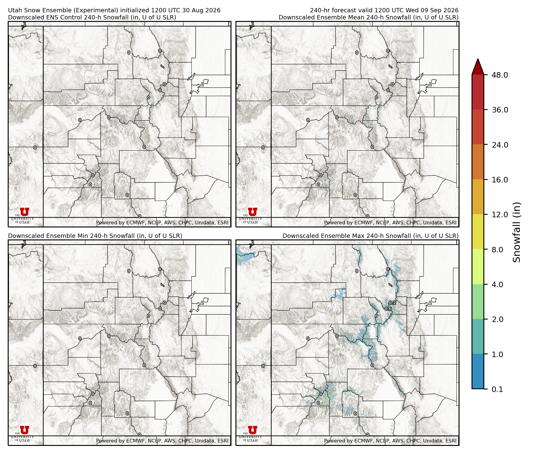 Click to enlarge the NAEFS precipitation Latest NAEFS total precipitation forecast