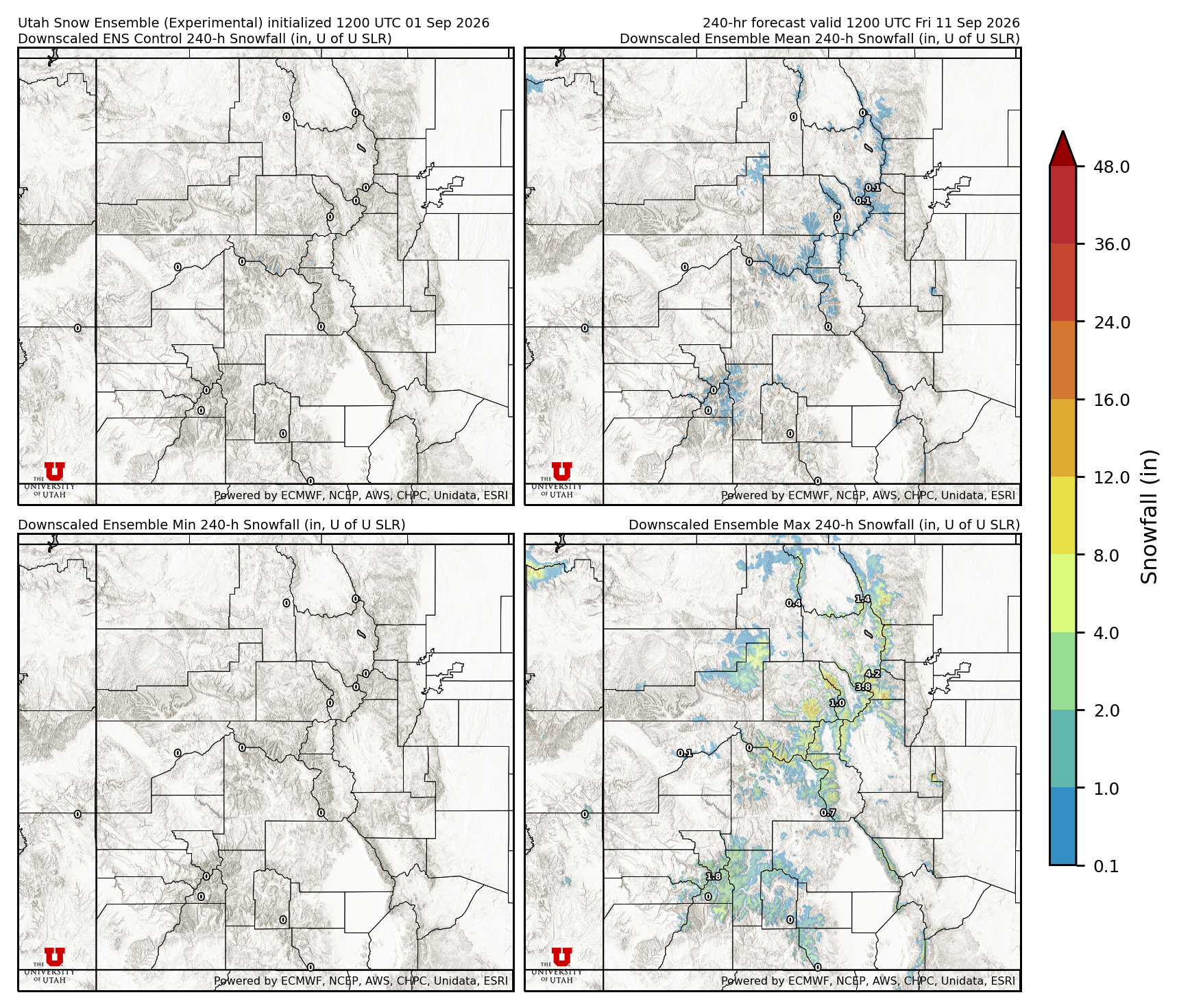 Click to enlarge the NAEFS precipitation Latest NAEFS total precipitation forecast